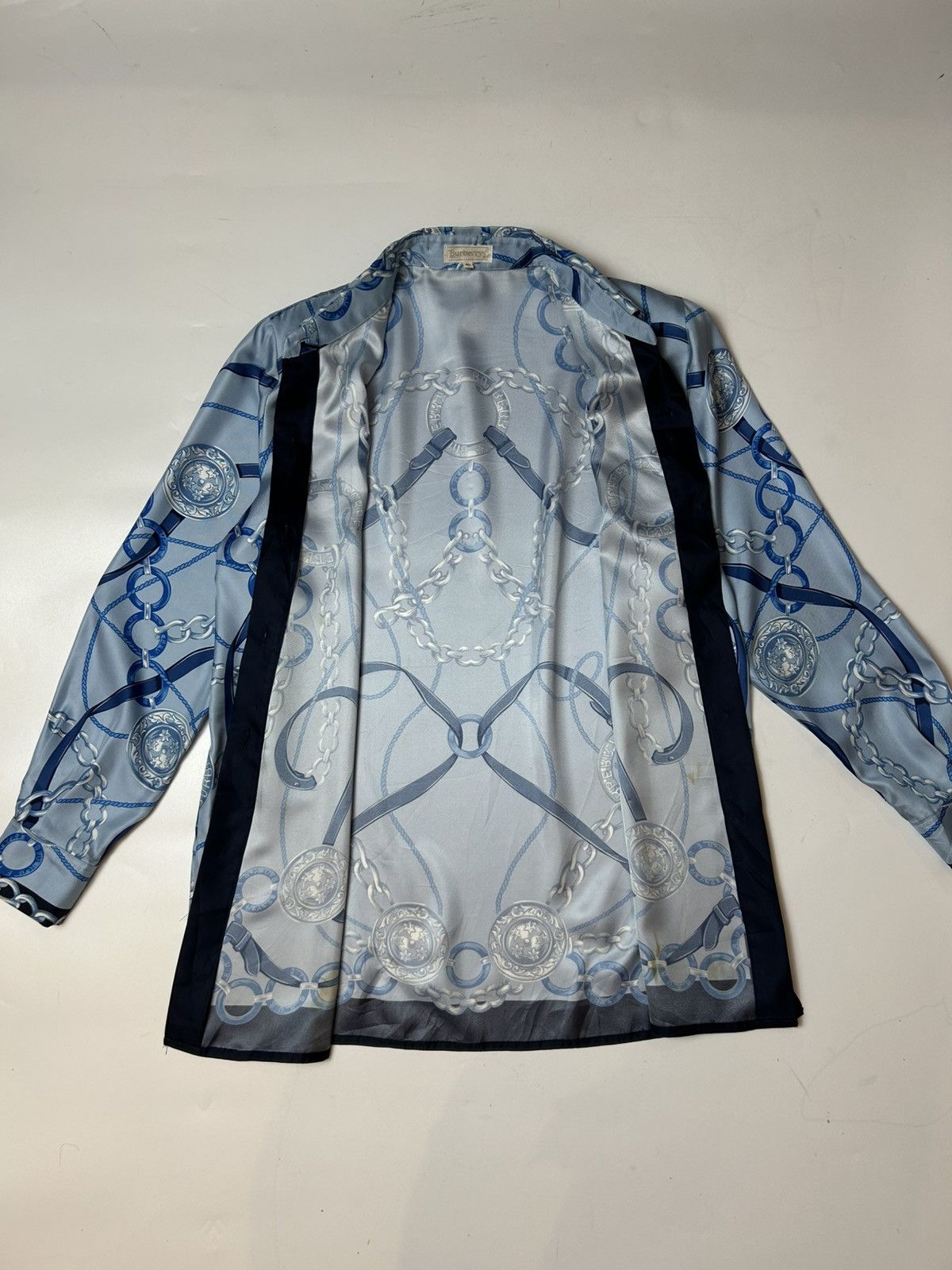 Burberry × Designer BURBERRY CHAIN PATTERN BUTTON UP SHIRT Size S / US 4 / IT 40 - 3 Thumbnail