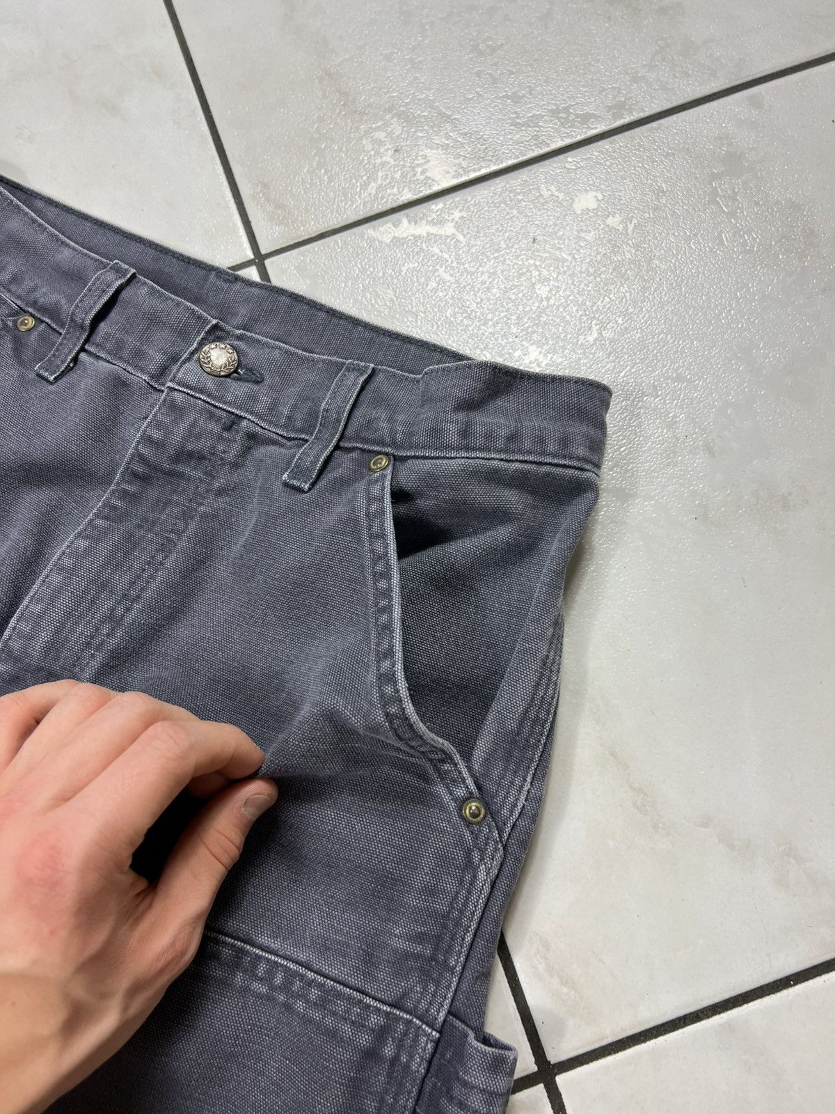 Carhartt Vintage 90s Carhatt double knee washed y2k sun faded pants Size US 29 - 14 Thumbnail