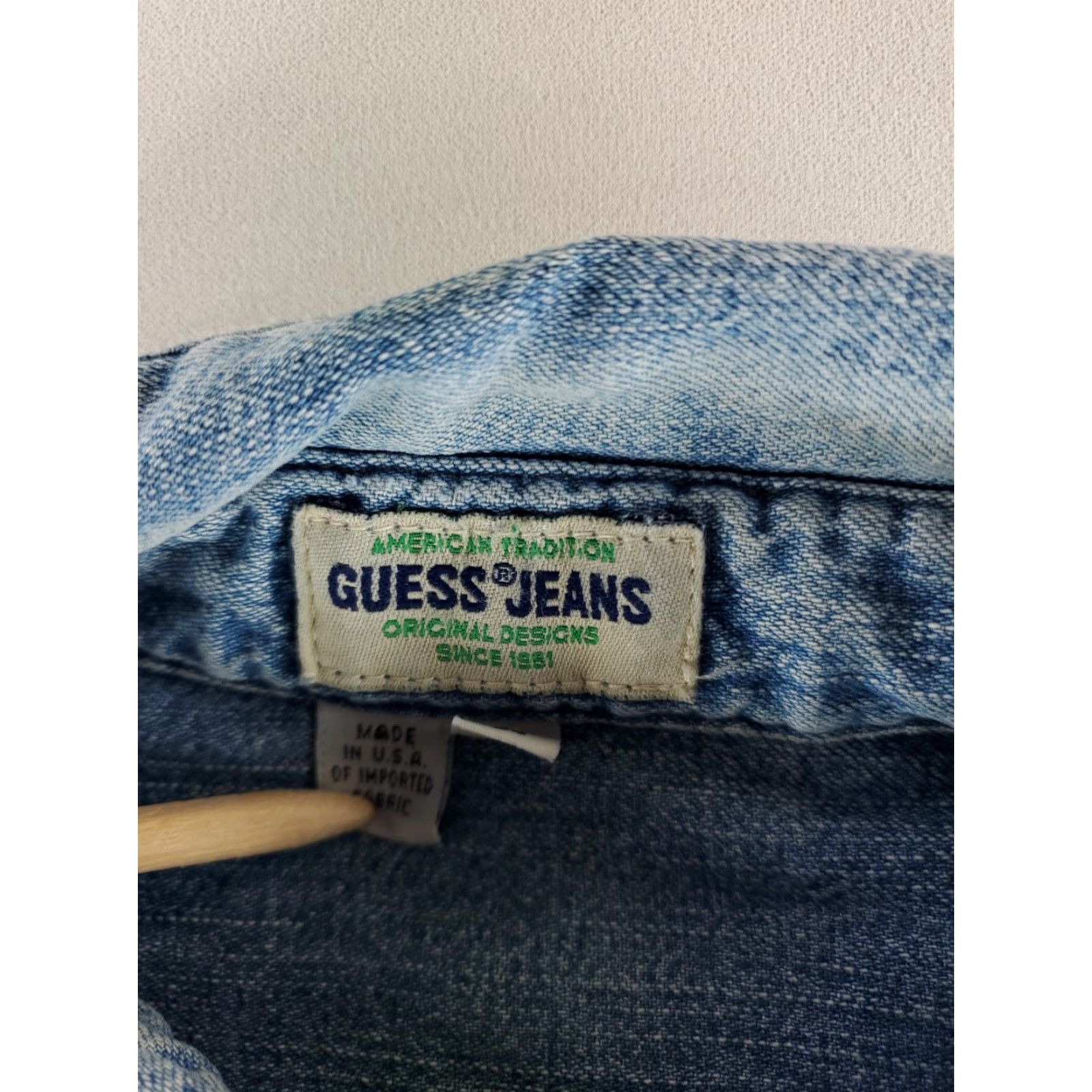 Guess VINTAGE Guess Denim Button Down Shirt Blue Aztec Southwest Mens L Size US L / EU 52-54 / 3 - 3 Thumbnail