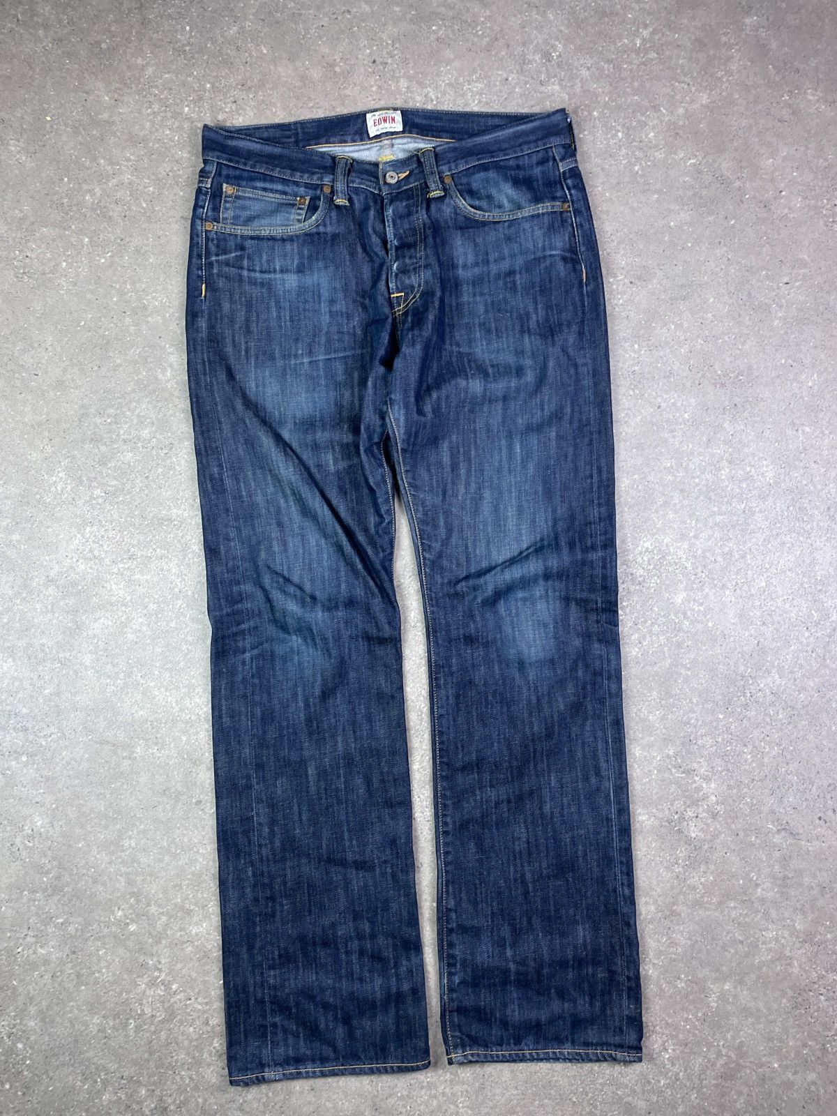 Edwin × Japanese Brand × Vintage Edwin ed 47 regular japanese denim jeans pants Size US 34 / EU 50 - 1 Thumbnail