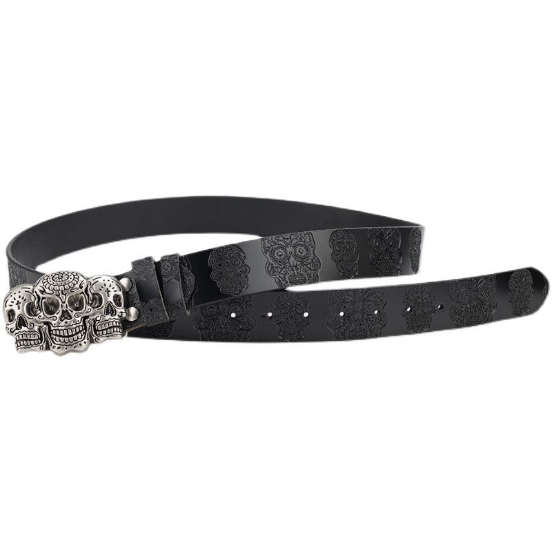 Designer Skull Future Vintage Belt Riveted Belts Menswear Accessories Size ONE SIZE - 4 Thumbnail