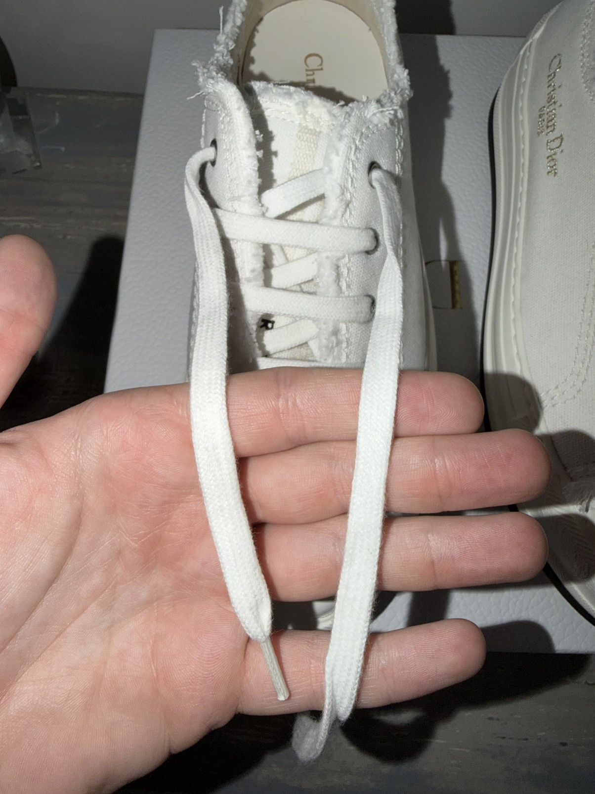 Dior WALK’N’DIOR PLATFORM SNEAKERS WHITE BLACK EMBROIDERED CANVAS Size US 10 / IT 40 - 14 Thumbnail