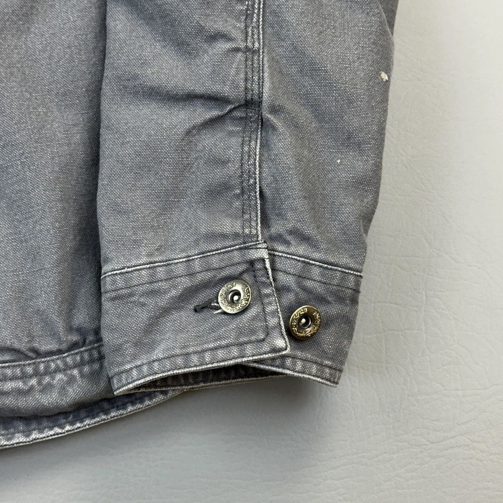 Vintage Woolrich Jacket Mens XL Gray Canvas Sherpa Lined Workwear Corduroy Collar Jacket Size US XL / EU 56 / 4 - 3 Thumbnail