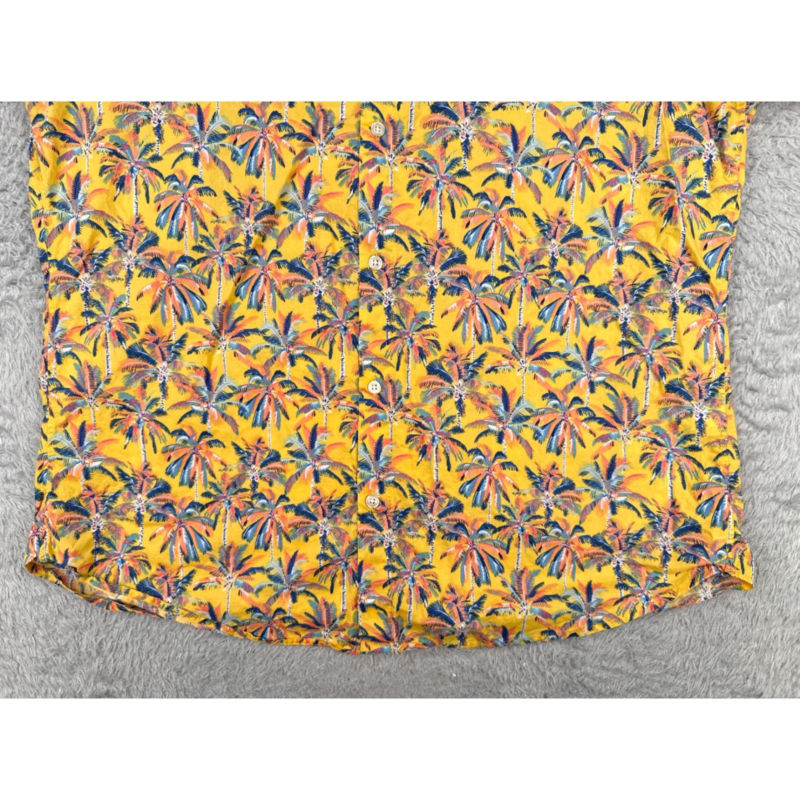 Vintage Goodfellow & Co Hawaiian Shirt Men XL Yellow Floral Slim Fit Cotton Blend Short Sleeve Button-Up Size US XL / EU 56 / 4 - 5 Thumbnail