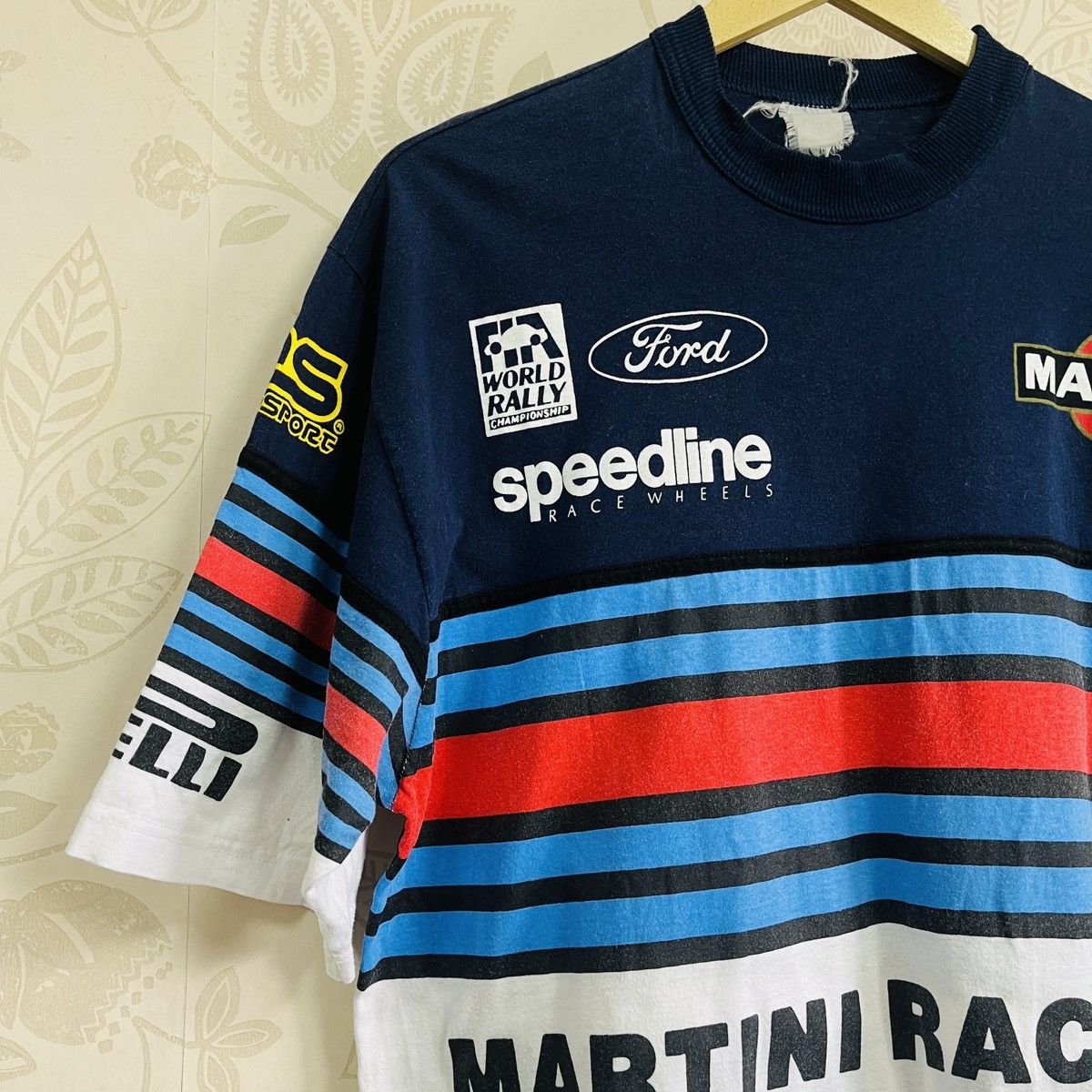 Ford × Pirelli × Vintage Vintage Ford Martini Racing Blue White TShirt Size US M / EU 48-50 / 2 - 5 Thumbnail