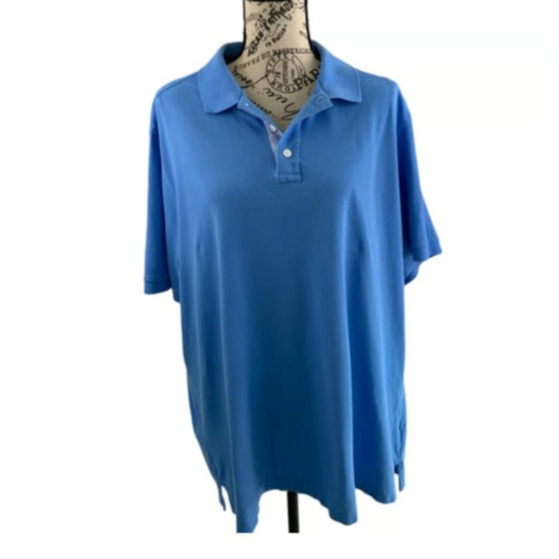 Nordstrom *Nordstrom Men’s Shop Polo XL Blue Pullover Soft 100% Cotton Size US XL / EU 56 / 4 - 9 Thumbnail