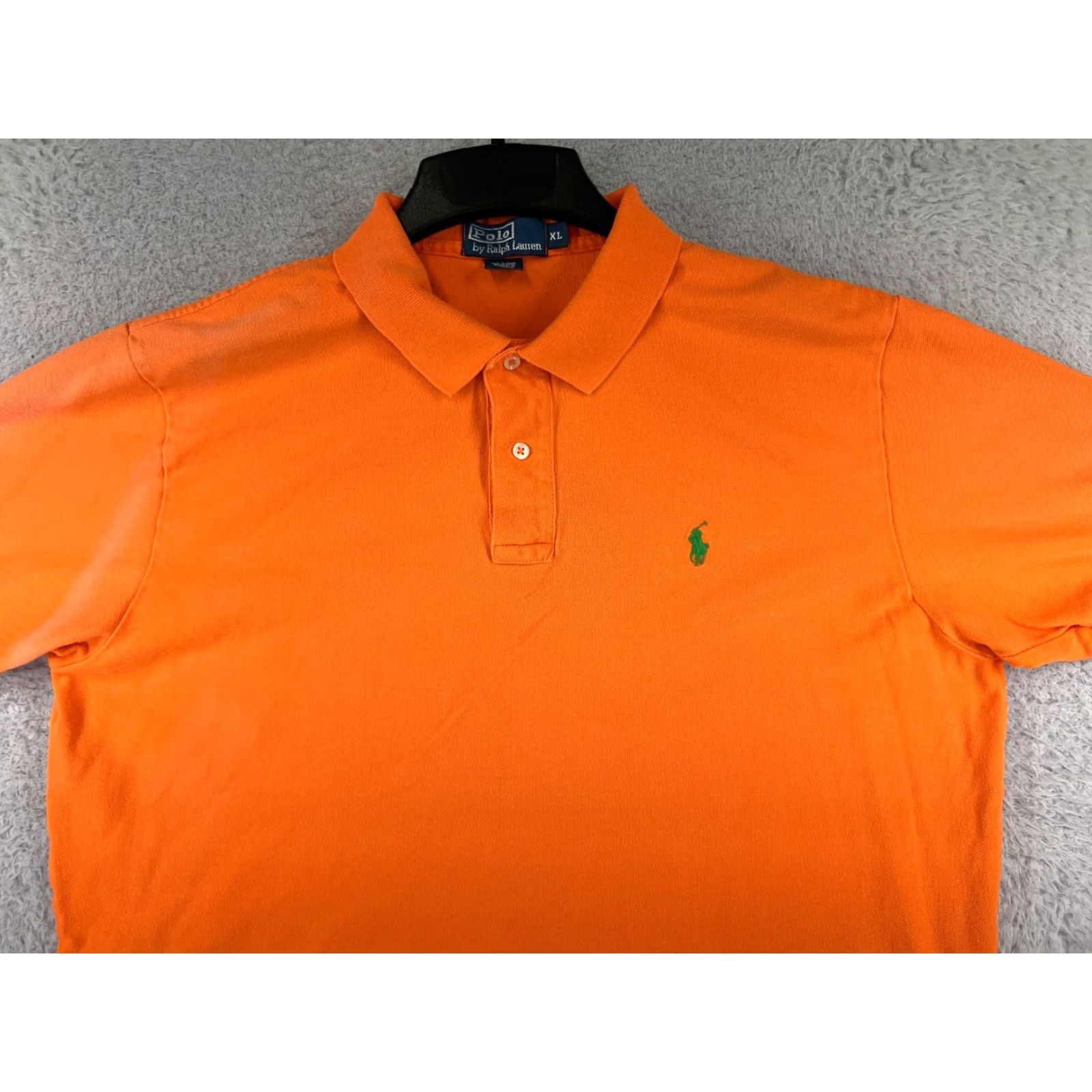 Ralph Lauren VINTAGE Ralph Lauren Polo Shirt XL Orange Striped Cotton Short Sleeve Casual Mens Size US XL / EU 56 / 4 - 4 Thumbnail