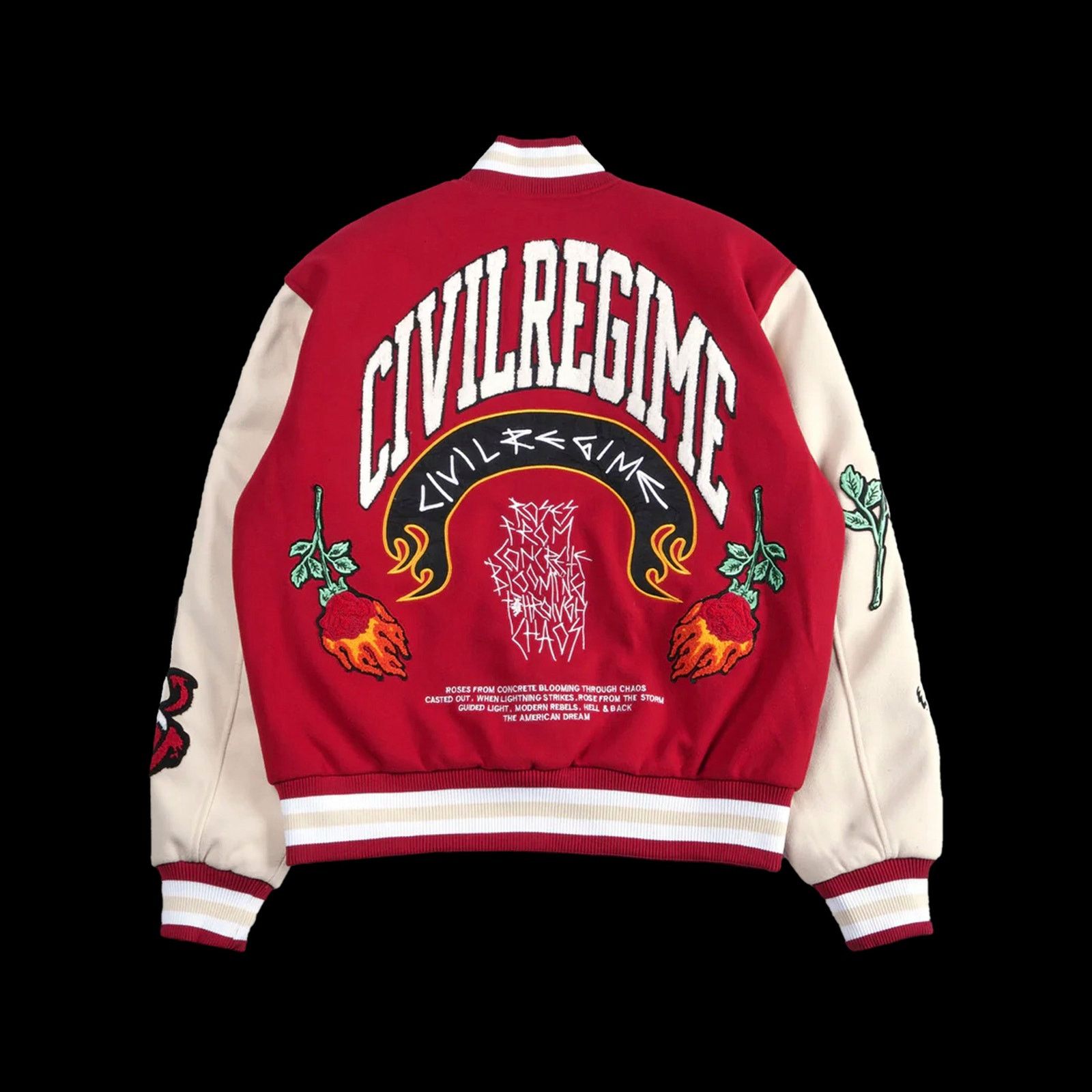Darc Sport Civil Regime Vault Soldout Limited Flames V2 Varsity Jacket Size US M / EU 48-50 / 2 - 2 Thumbnail