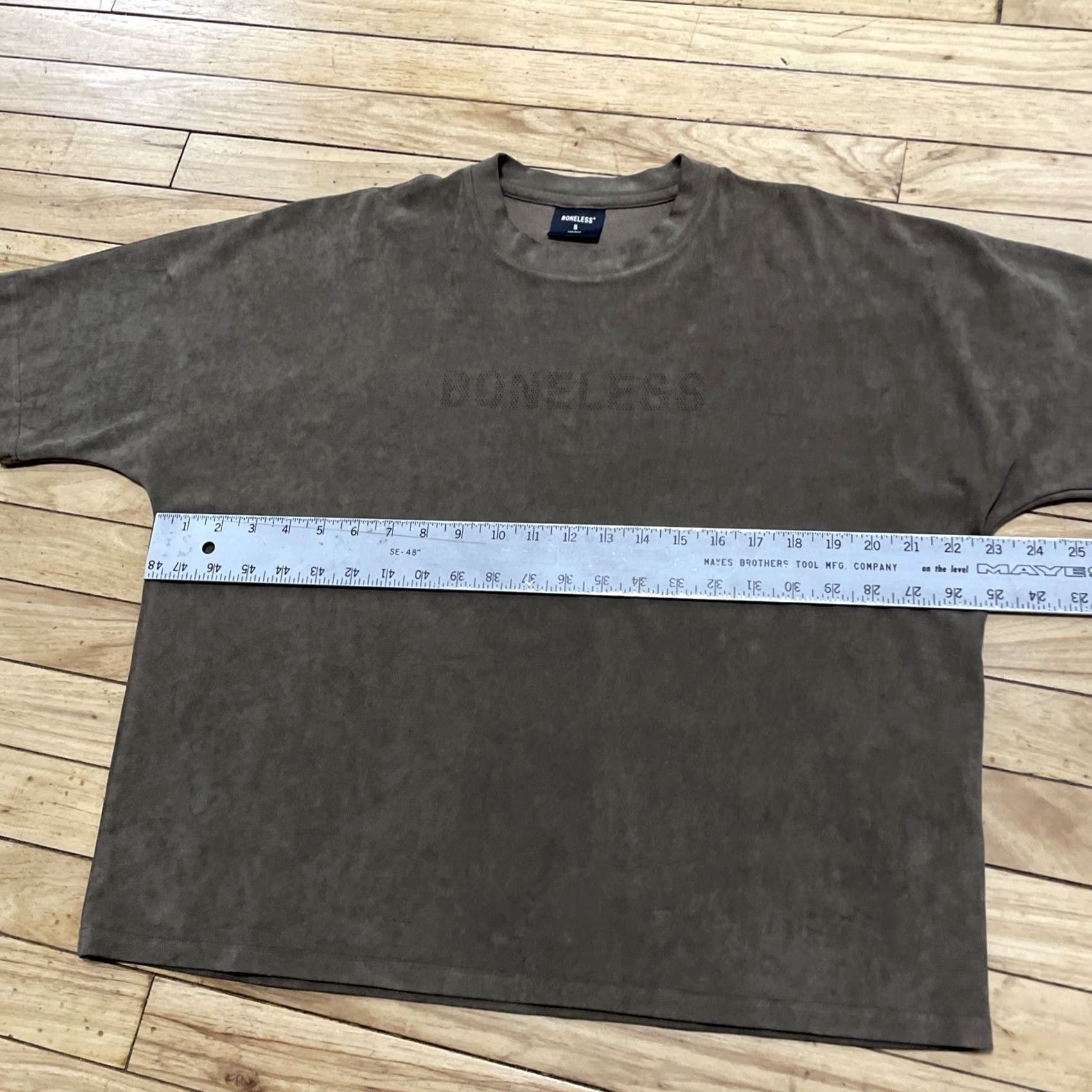 Vintage Boneless Crop T-Shirt Brown Size S Organic Material Faux Suede Spellout EUC Mens Shirt Short Sleeve Crew Neck Casual Regular WT Size US S / EU 44-46 / 1 - 7 Thumbnail