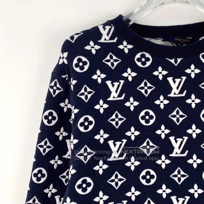 Louis Vuitton Louis Vuitton Dark blue logo presbyopic full print cotton Size US XS / EU 42 / 0 - 3 Thumbnail