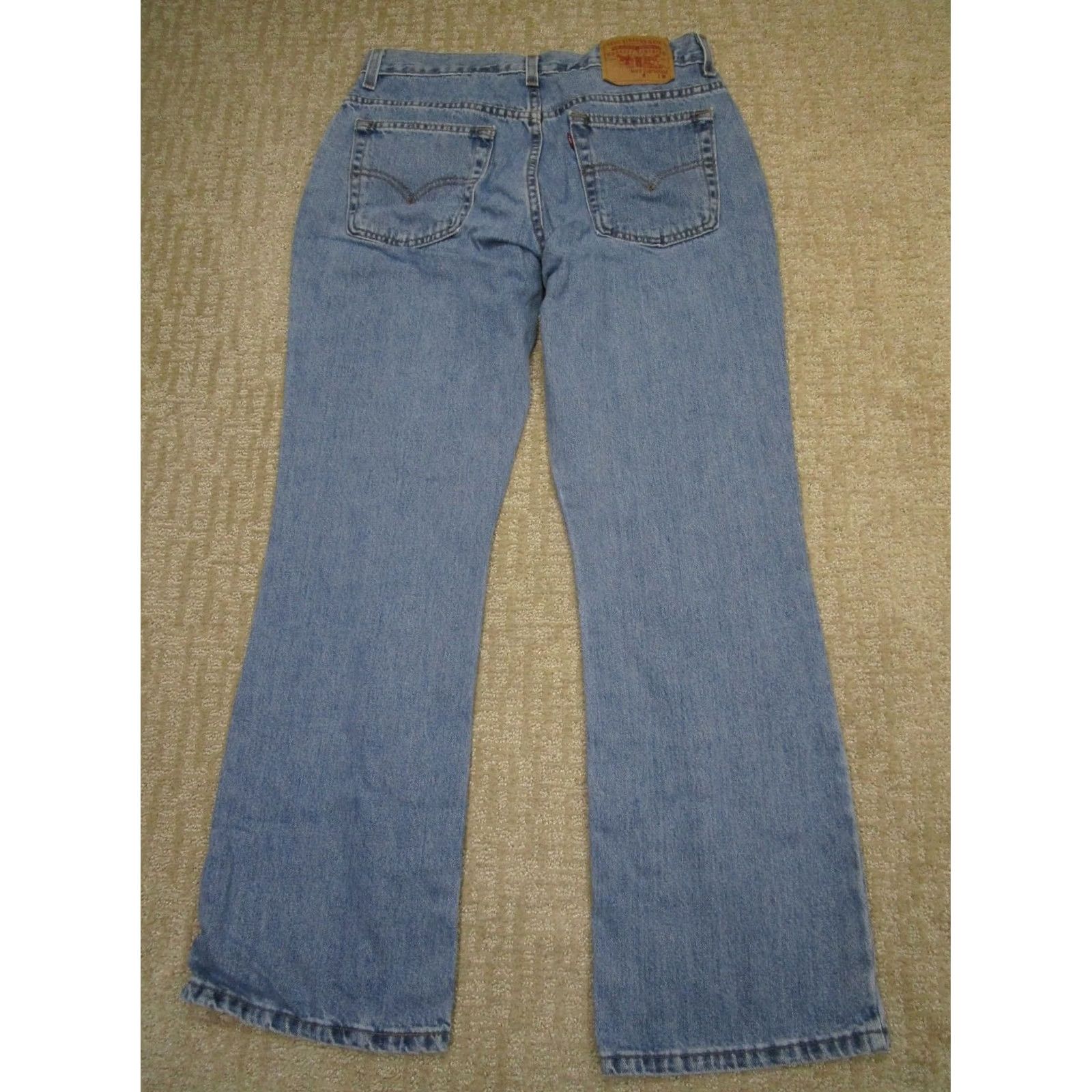 Levi's VINTAGE Levi's Jeans Women 12 Blue Mid Rise Bootcut Pant Light Wash USA 515 Mens? Size 34" / US 12 / IT 48 - 3 Thumbnail