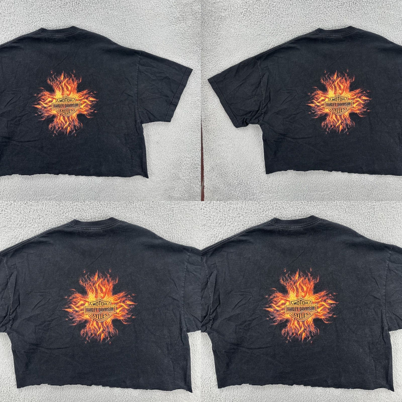 Harley Davidson VINTAGE Harley-Davidson T-Shirt Shirt Cropped Black 3XL Mens Crew Neck Short Sleeve Activewear Apparel Alstyle Size US XXL / EU 58 / 5 - 10 Thumbnail