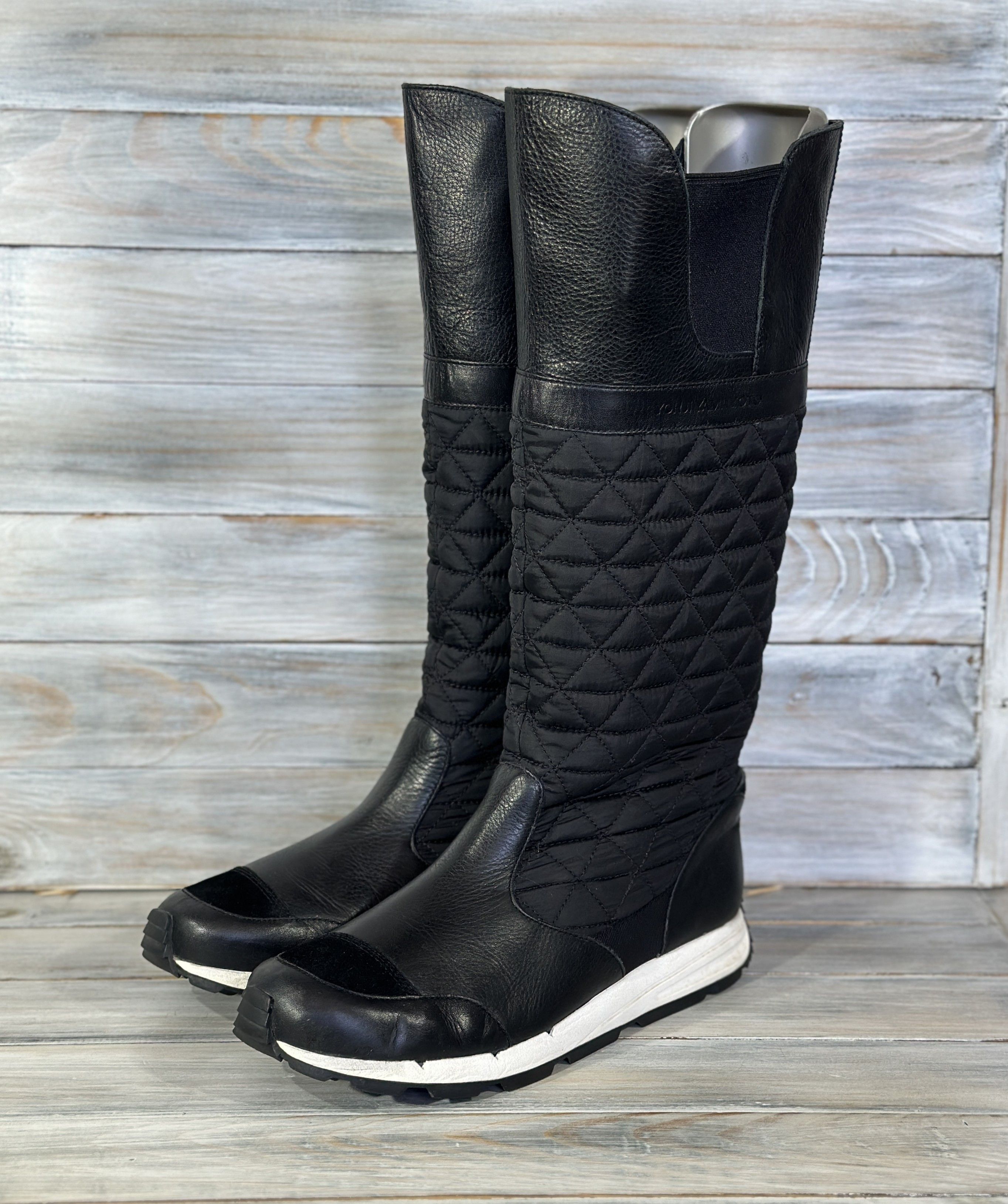 Yohji Yamamoto Y-3 by Yohji Yamamoto 'Anouk' Adidas Leather Quilted Boots Size US 7.5 / IT 37.5 - 5 Thumbnail