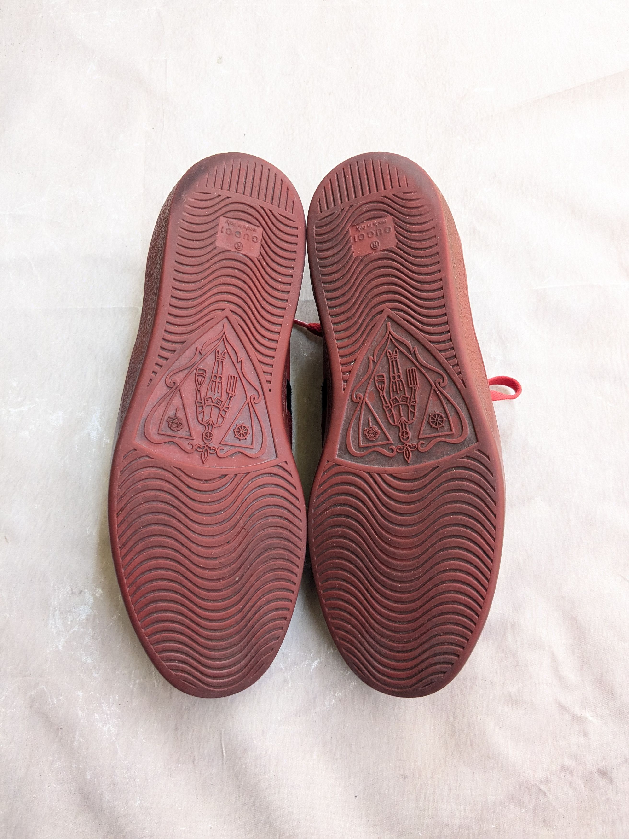 Gucci Gucci Ace Sneakers 9.5 Red Leather Low 429446 Size US 9.5 / EU 42-43 - 20 Thumbnail