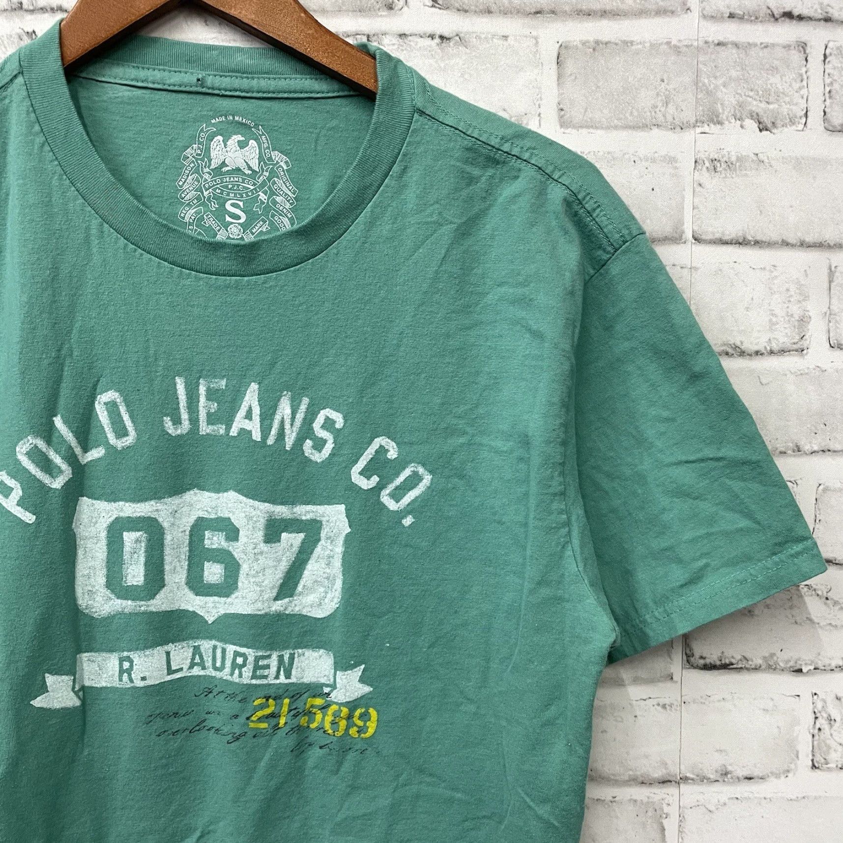 Polo Ralph Lauren POLO RALPH LAUREN VINTAGE Graphic Tee Shirt Mens Size S 100% Cotton Blue Size US S / EU 44-46 / 1 - 2 Thumbnail