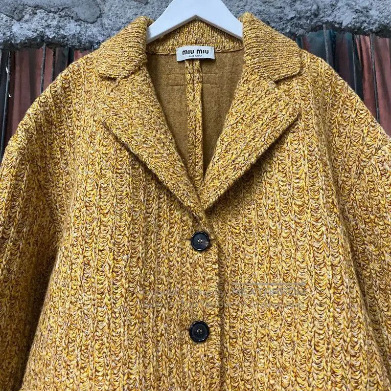Miu Miu Yellow Women's Jacket for Spring/Fall .
