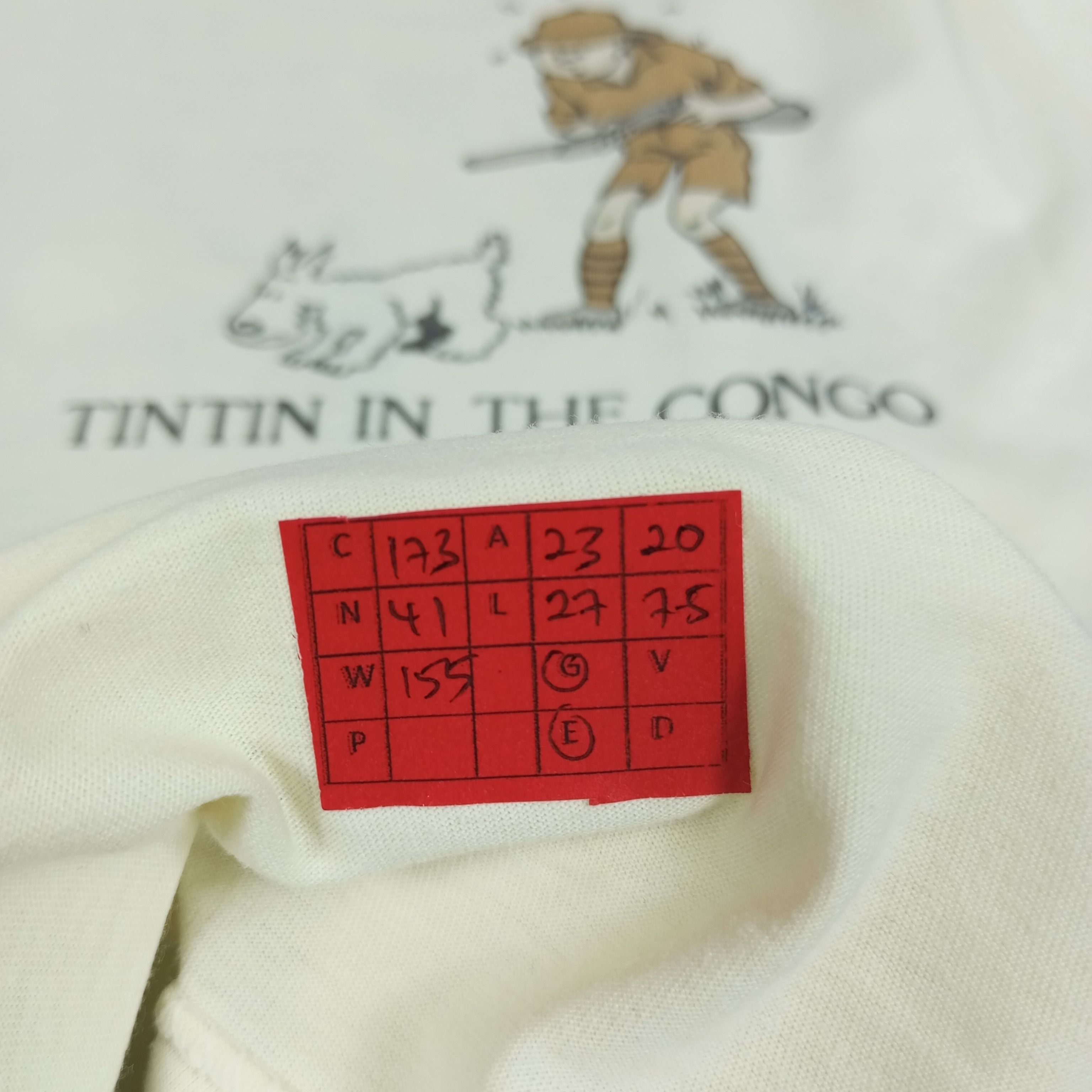 Vintage Tin Tin In The Congo Backprint Design Streetwear Tshirt Size US XL / EU 56 / 4 - 9 Thumbnail