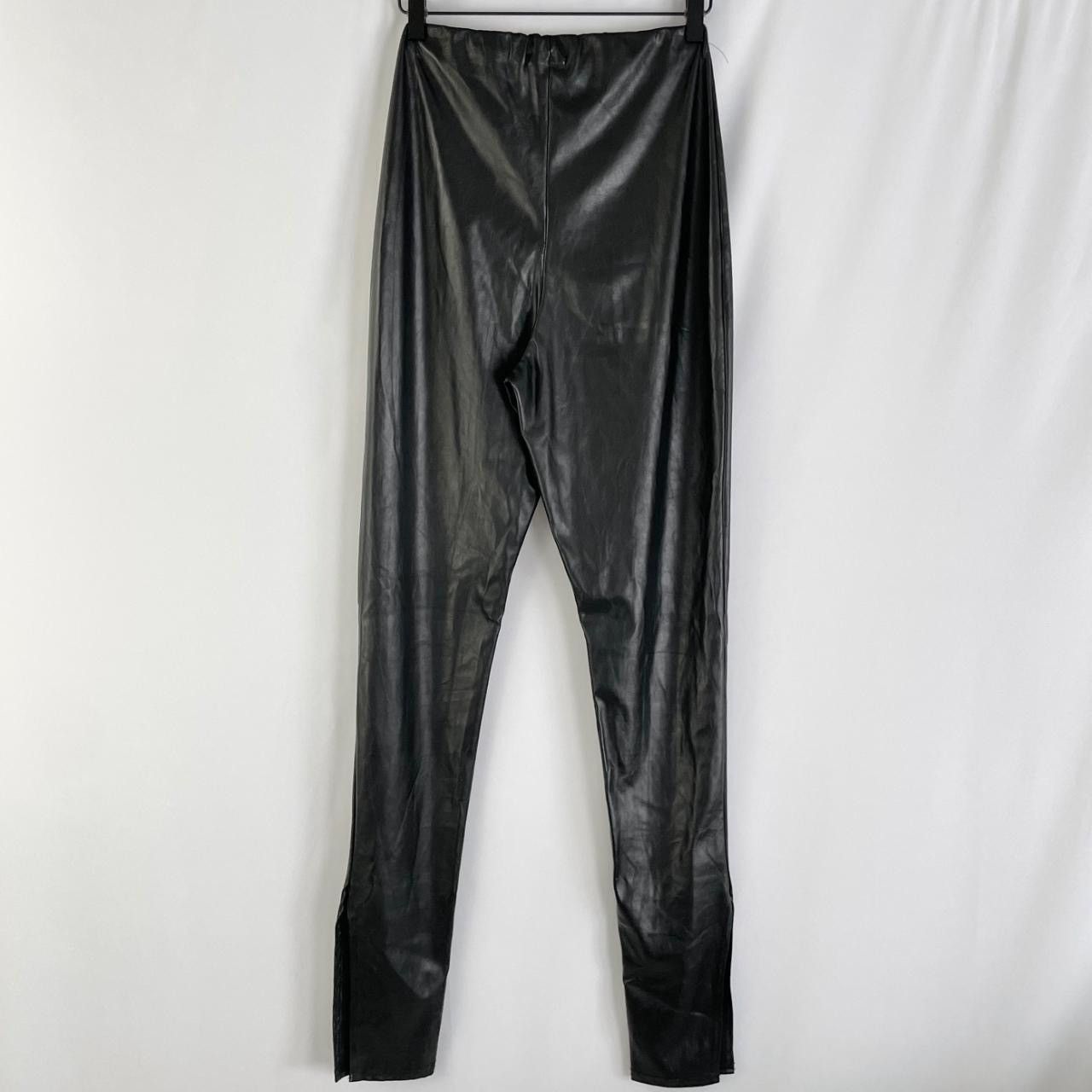 PrettyLittleThing PrettyLittleThing Faux Leather Side Split Hem High Rise Pant Size 28" / US 6 / IT 42 - 6 Thumbnail