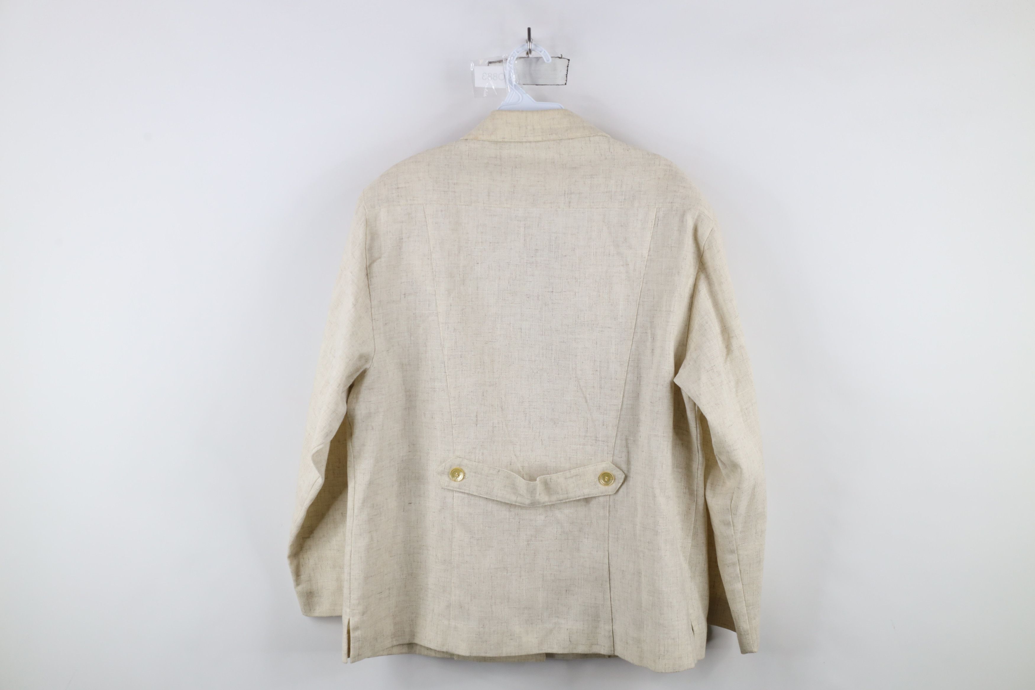 Vintage Vintage 90s Atomic Fleck Flax Linen Blend Blazer Jacket USA Size XXL / US 16-18 / IT 52-54 - 14 Thumbnail