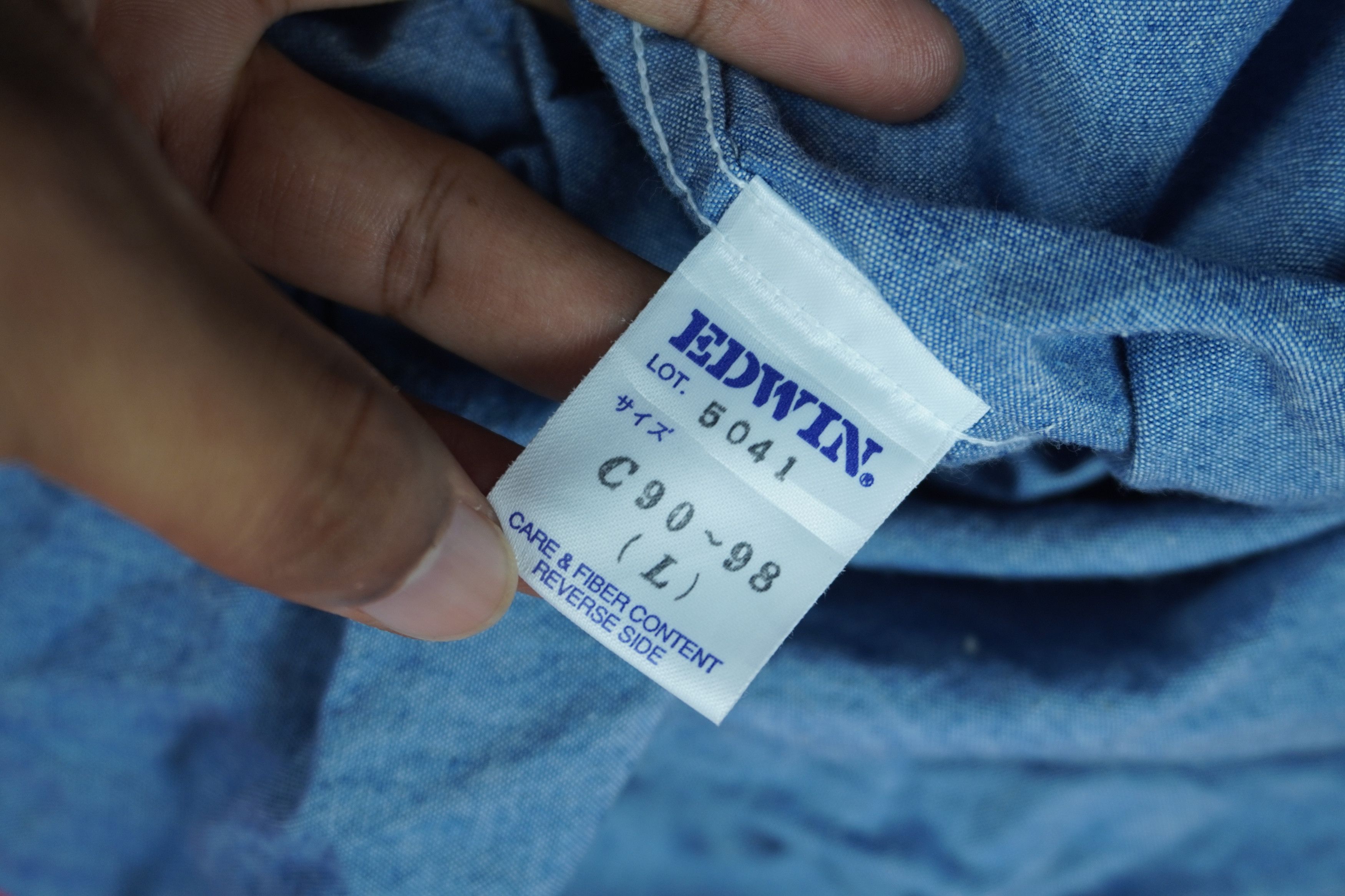 Edwin Vtg Edwin Dungarees Chambray Long Sleeve Double Lot 5041 Size US L / EU 52-54 / 3 - 9 Thumbnail