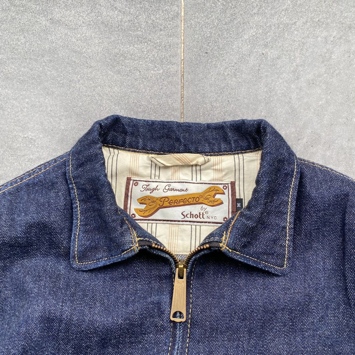 Schott 90s Perfecto by Schott Nyc Selvedge Zip Up Denim Jacket Size US M / EU 48-50 / 2 - 8 Thumbnail