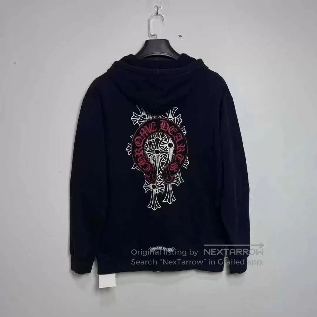 Chrome Hearts chrome hearts red logo zip hoodie jacket. Size US XXL / EU 58 / 5 - 2 Thumbnail