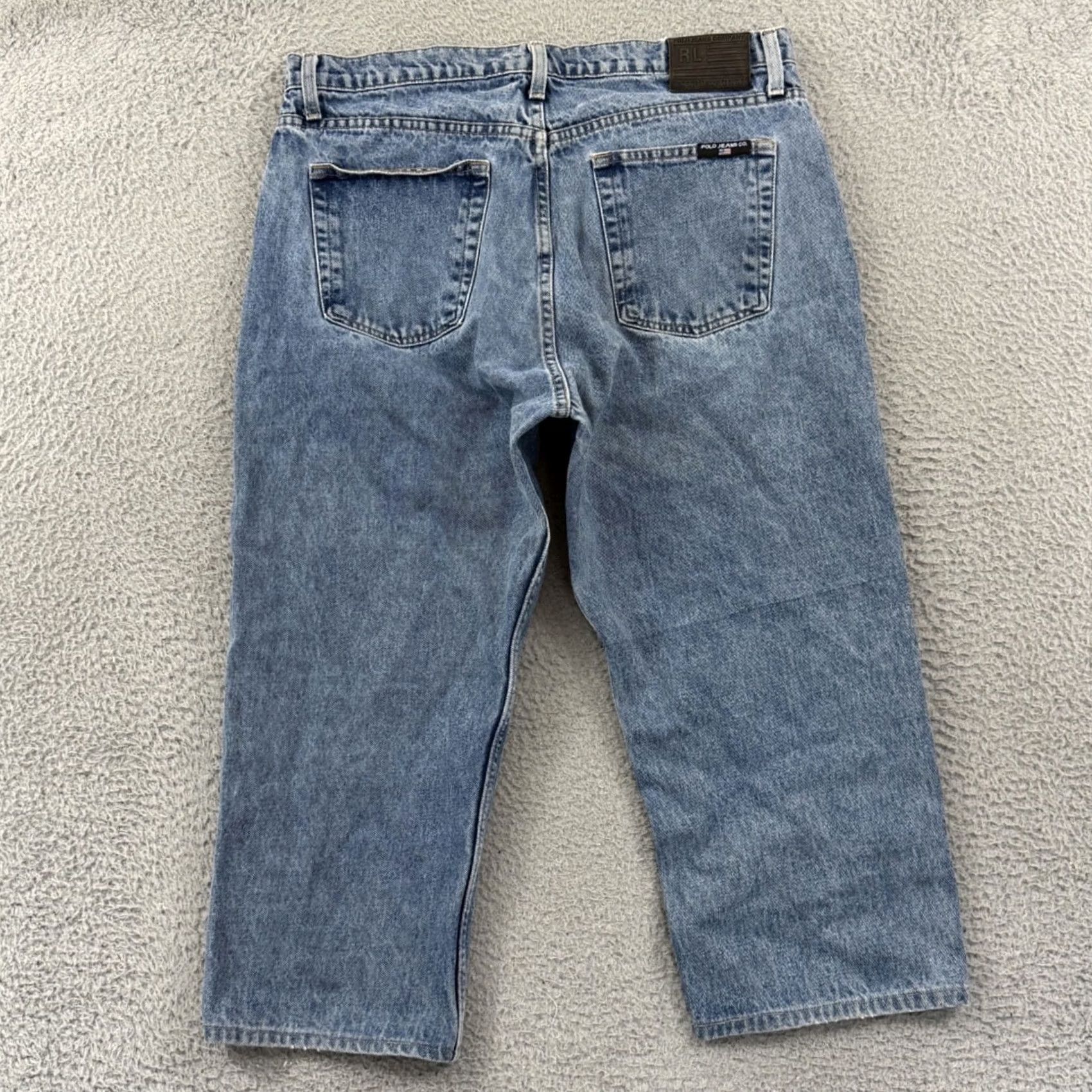 Polo Ralph Lauren VINTAGE Polo Ralph Lauren Jeans Mens 36x25 Blue Baggy Loose Denim Y2K Preppy USA Shirt Size US M / EU 48-50 / 2 - 6 Thumbnail