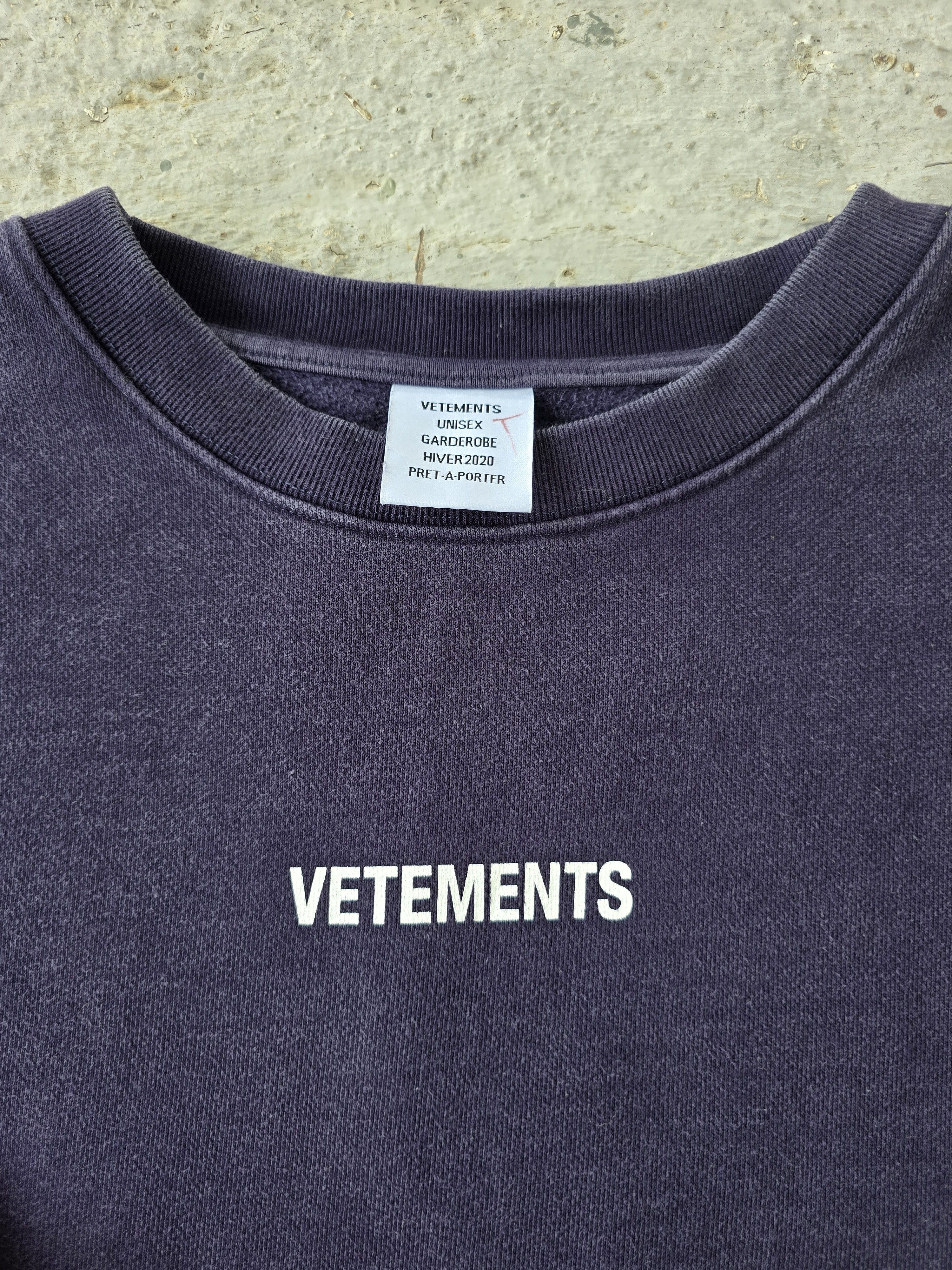 Vetements Vetements Logo Sweatshirt Navy Marine Size US M / EU 48-50 / 2 - 2 Thumbnail