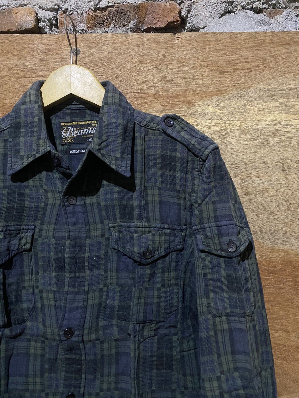 Beams Japan 💸BINDING OFFER💸 BEAMS JAPAN PATCHWORK STYLE FLANNELSHIRT Size US M / EU 48-50 / 2 - 6 Thumbnail