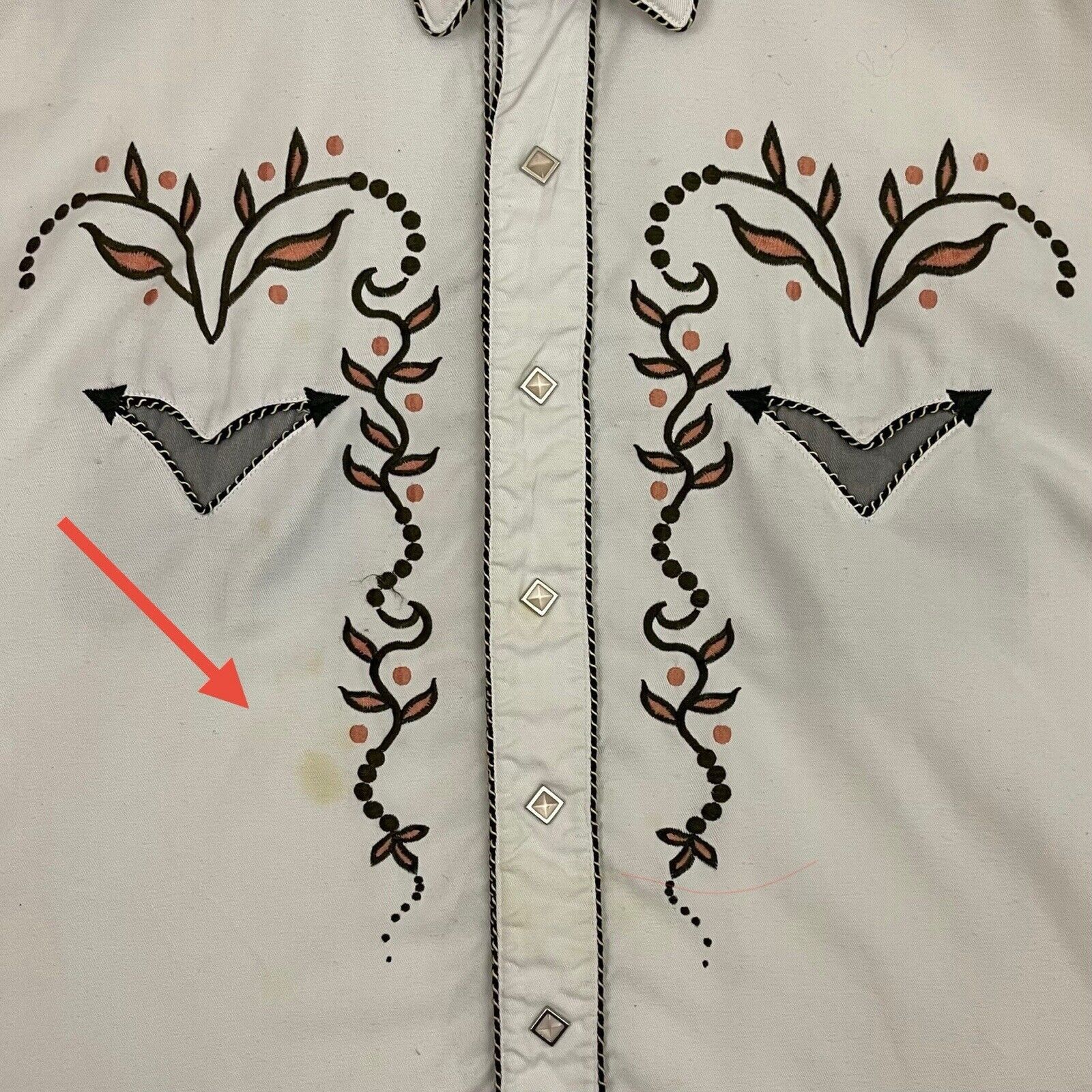 Panhandle Slim Panhandle Slim Mens Shirt Large White Embroidered Pearl Snap Size US L / EU 52-54 / 3 - 6 Thumbnail