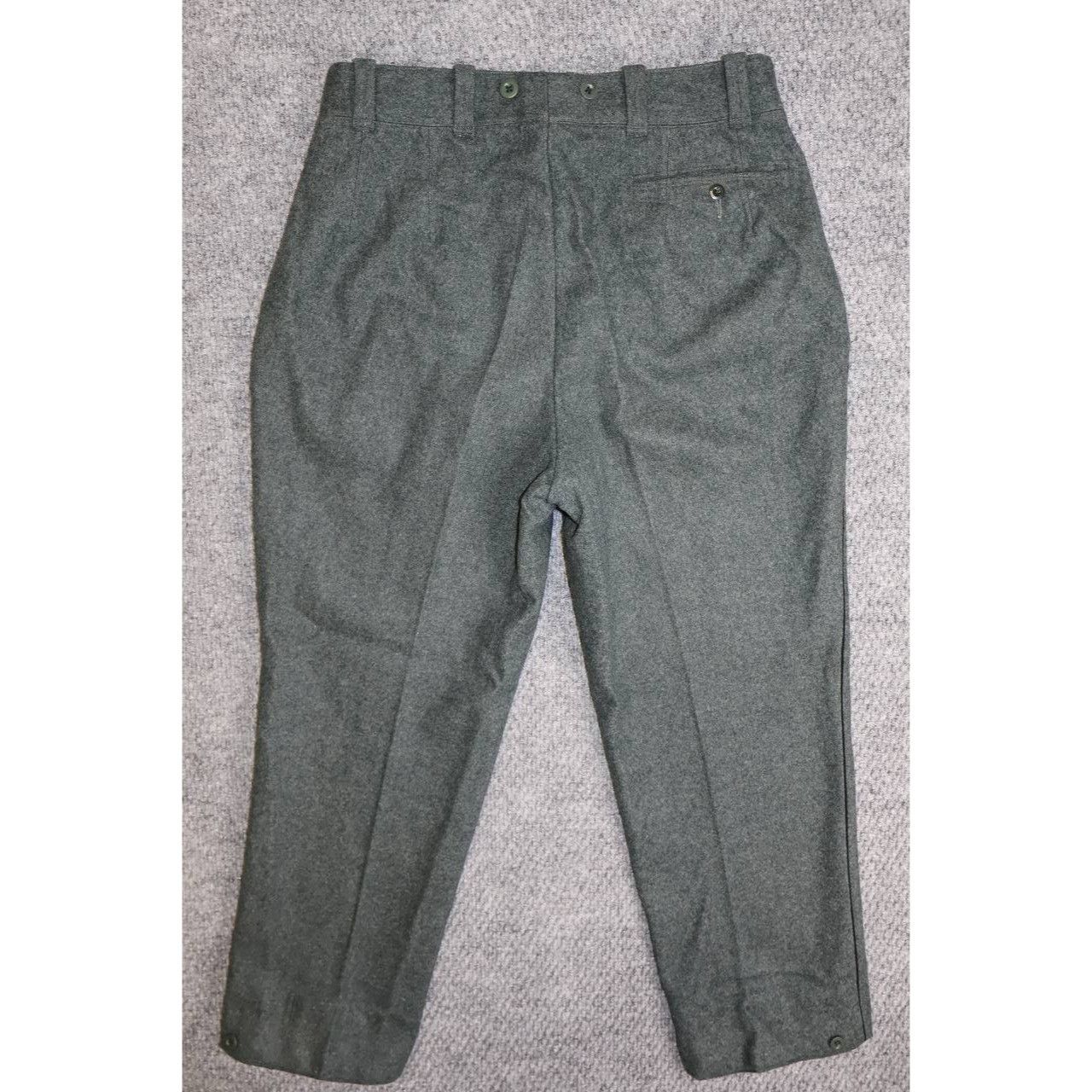 Vintage Vintage 1940s Military Wool Trousers Gray High Waisted Size US 34 / EU 50 - 2 Thumbnail