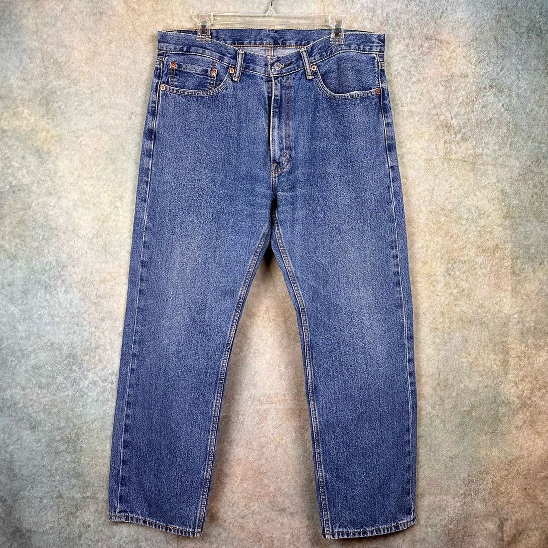 Levi's × Vintage Vintage Levis 505 Denim Jeans 36x30 Dark Wash Straight Leg Size US 36 / EU 52 - 2 Thumbnail