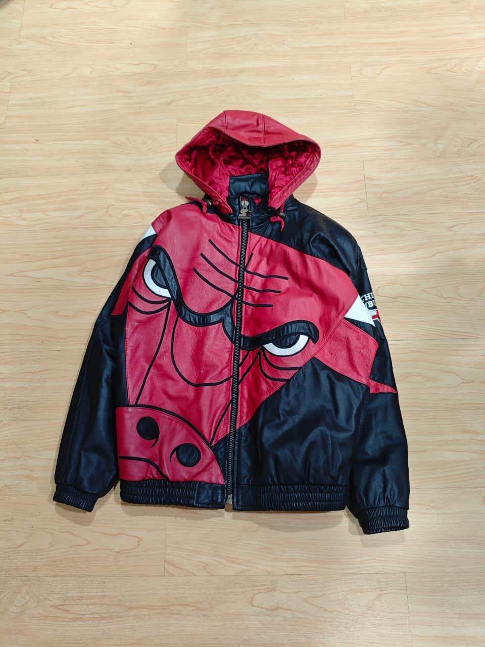 Vintage Starter Chicago Bulls Leather Jacket