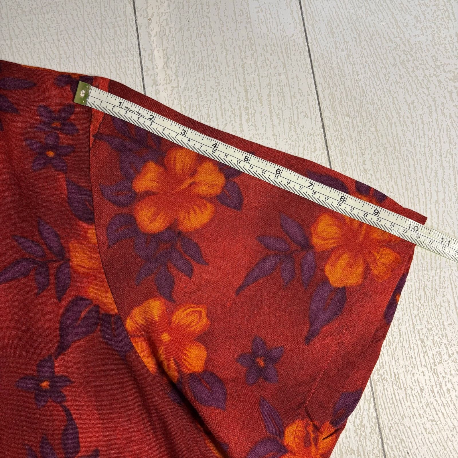 Other VTG Ship N Shore Red Floral Dress 1X Short Sleeve Tie Back Size XL / US 12-14 / IT 48-50 - 6 Thumbnail
