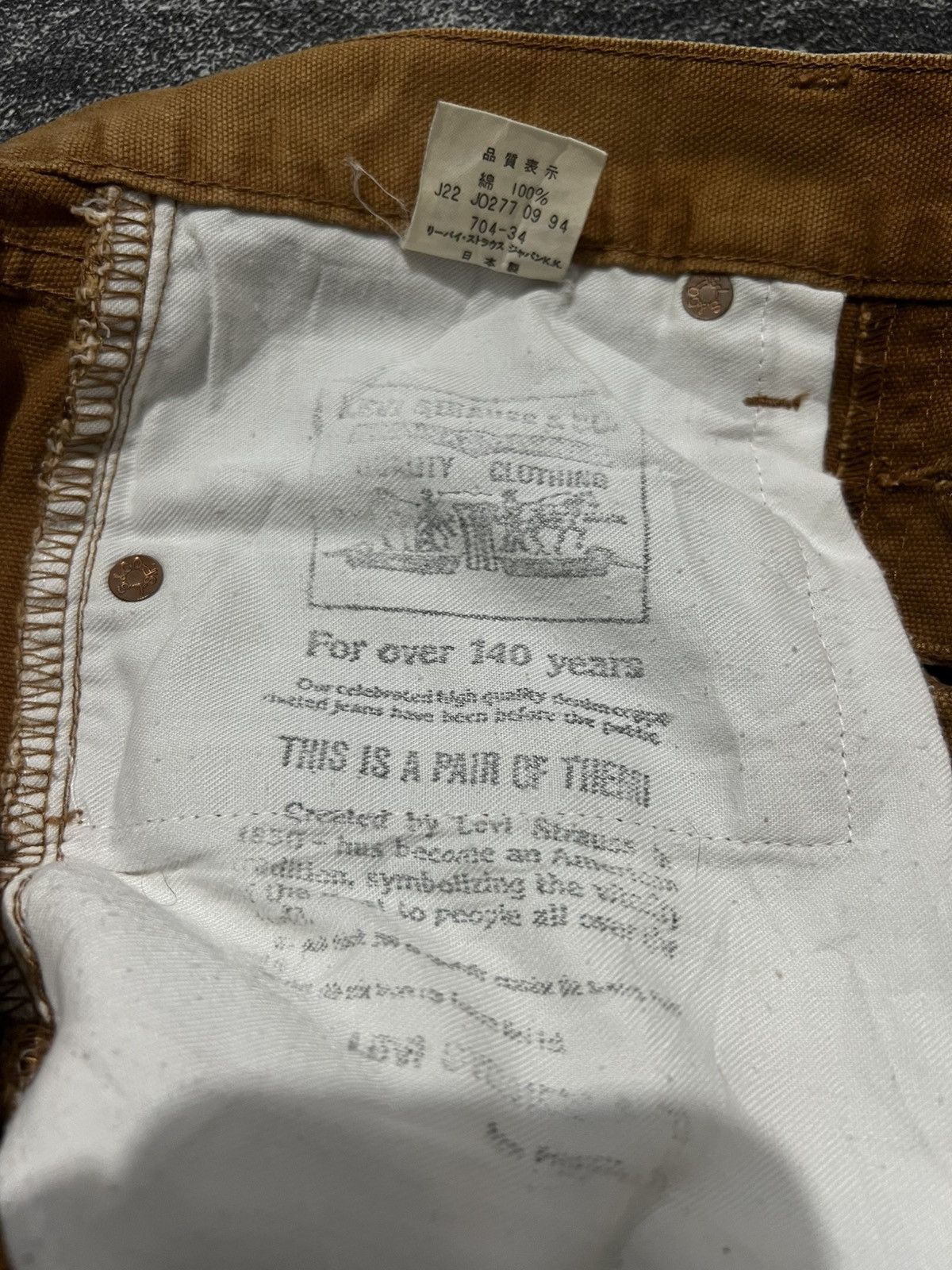 Levi's Vintage Clothing Levi’s 1930 Repro LVC 704 Duck Canvas Size US 30 / EU 46 - 14 Thumbnail