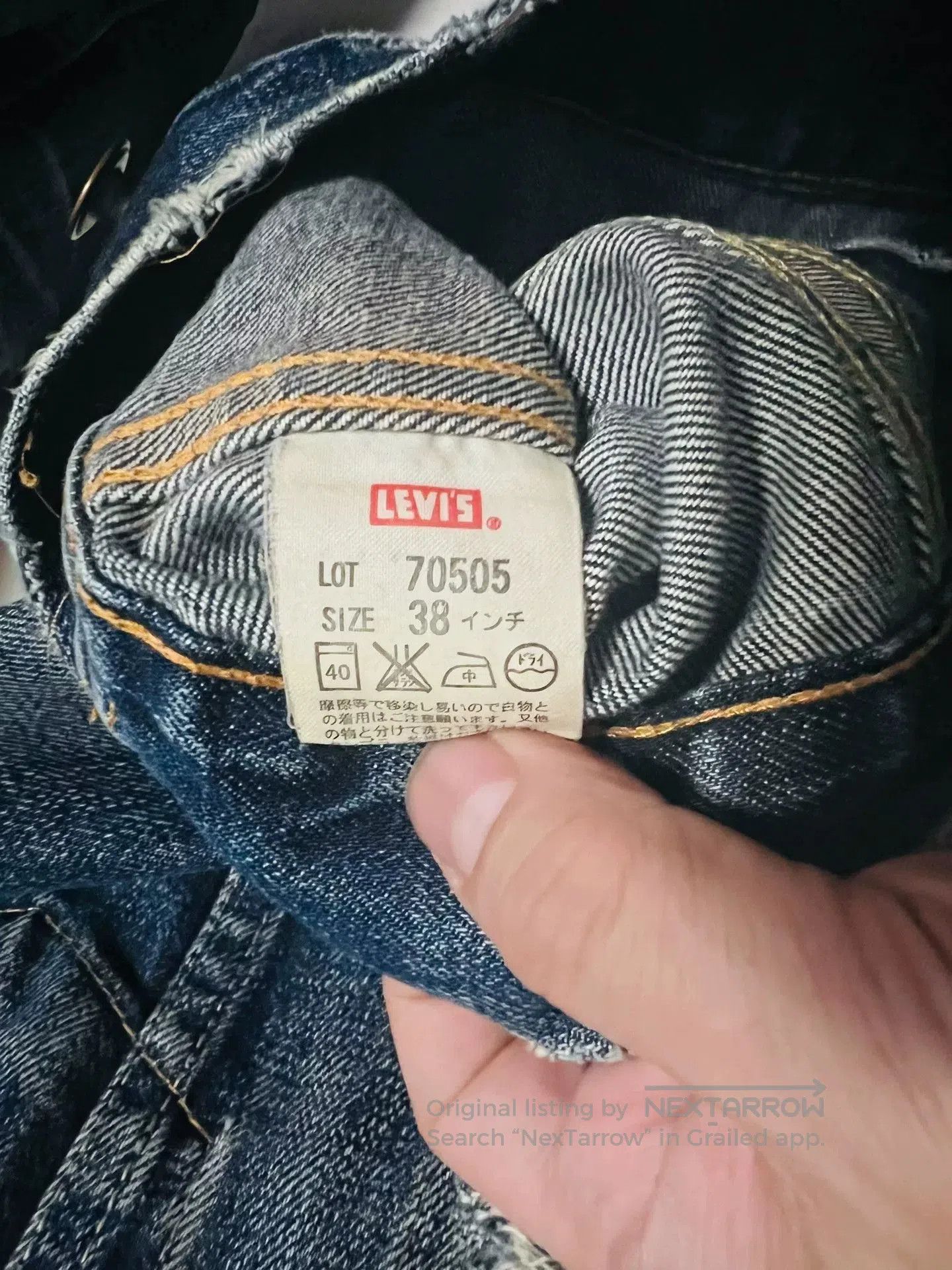 Levi's Vintage Clothing vintage levi's distressed denim jacket 70505. Size US M / EU 48-50 / 2 - 9 Thumbnail