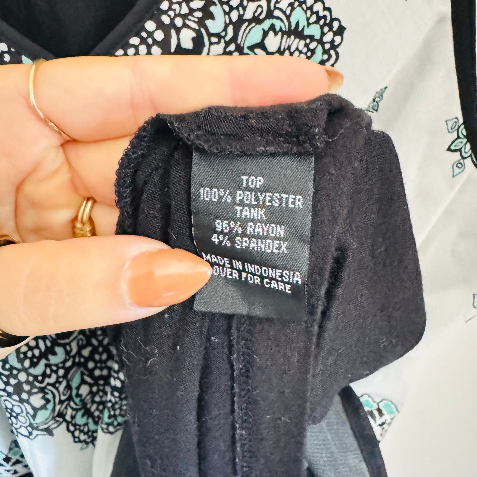 Vintage VINTAGE Black White Aqua Double Layer Ruffle Tank Top Blouse Size L / US 10 / IT 46 - 13 Thumbnail