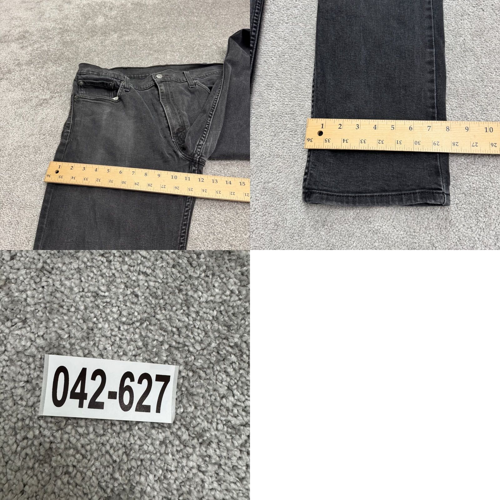 Levi's Levi's 514 Straight Leg Jeans Mens 38x32 Black Cotton Dark Wash Casual Size US 38 / EU 54 - 10 Thumbnail