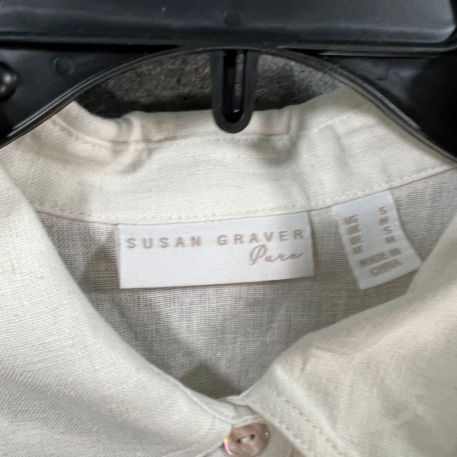 Other Susan Graver Regular Pure Linen Blend Button Front Shirt Size S / US 4 / IT 40 - 3 Thumbnail