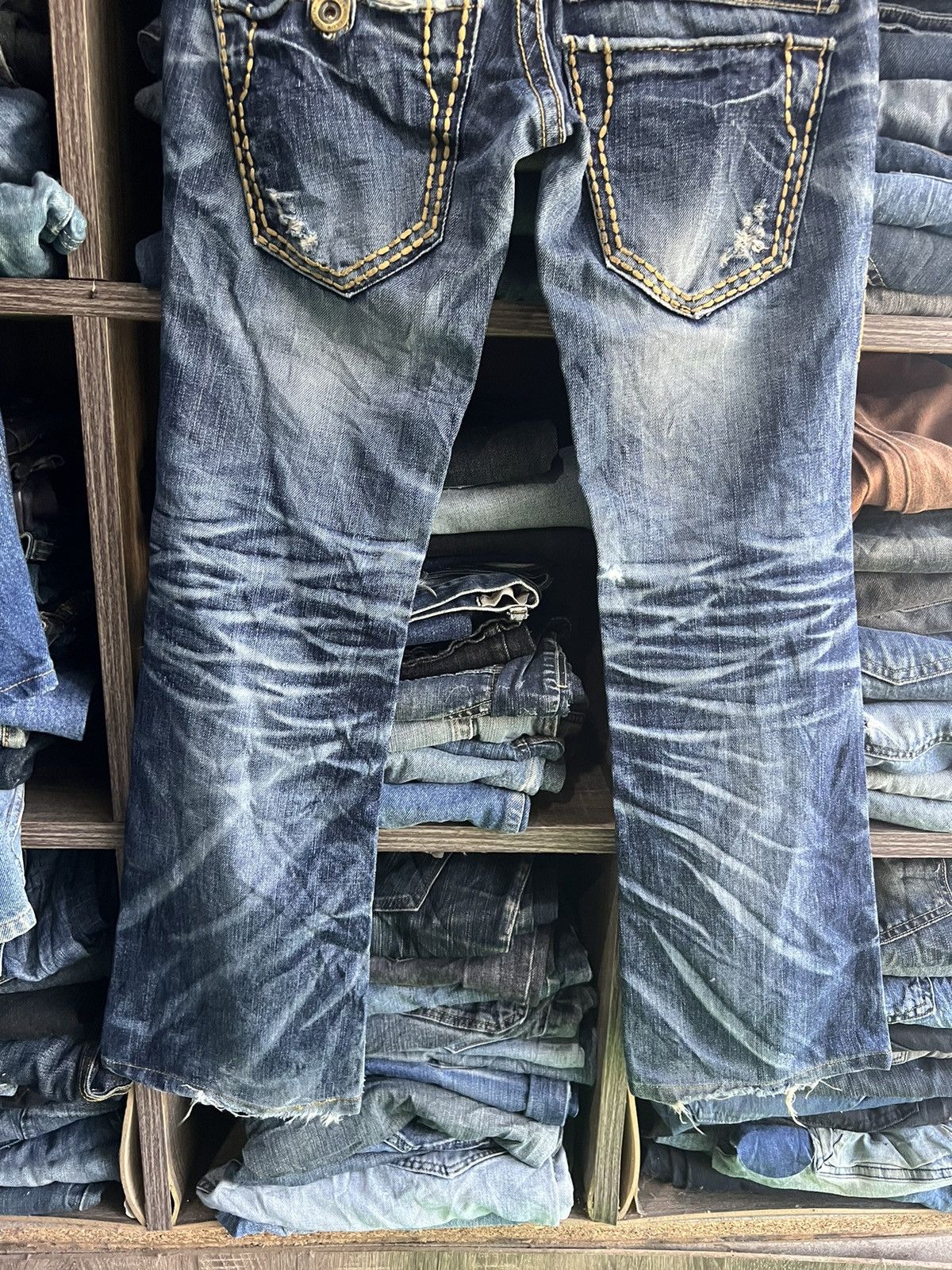 Other 🔥Rare Lolita Jeans Flared Distressed Denim Size 29" - 12 Thumbnail