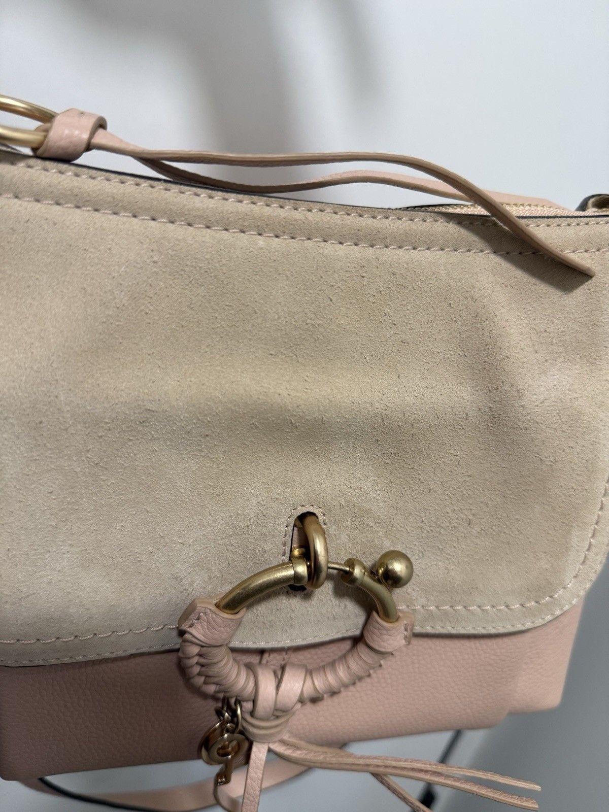 See by Chloe DDP See By Chloe Joan Leather crossbody suede bag peach Size ONE SIZE - 3 Thumbnail