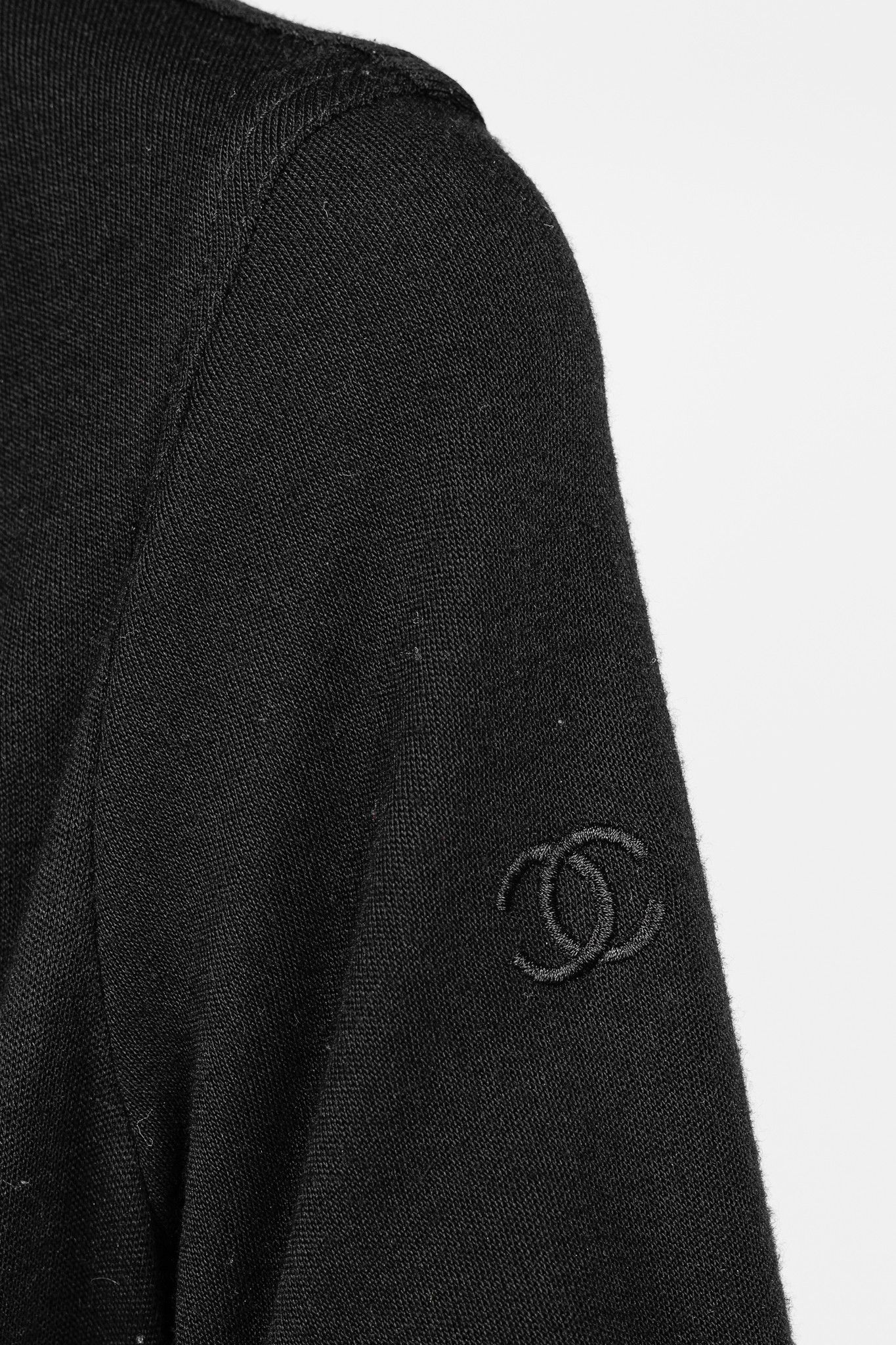 Chanel Chanel Black Wool Quilted Moto Jacket Size XS / US 0-2 / IT 36-38 - 6 Thumbnail