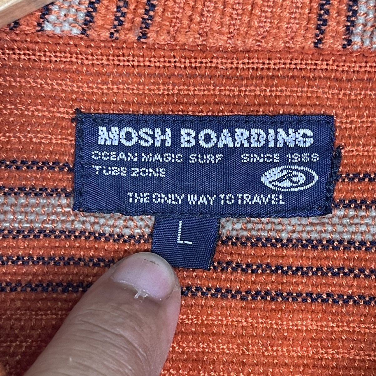 Japanese Brand Mosh Boarding Small Logo Stripe Design Zipper Sweater Size US L / EU 52-54 / 3 - 12 Thumbnail