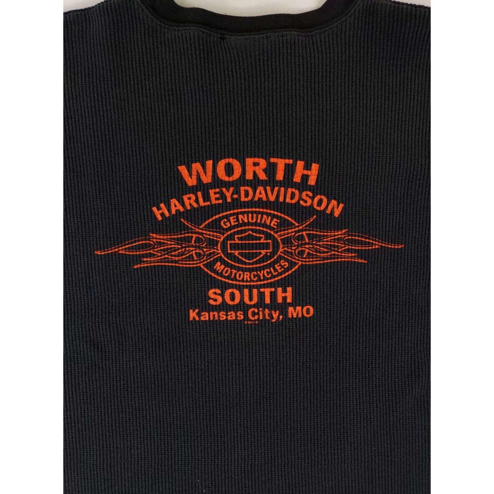 Harley Davidson VINTAGE Harley-Davidson VTG Y2K Thermal Long Sleeve Shirt Made USA Black Mens L Size US L / EU 52-54 / 3 - 6 Thumbnail