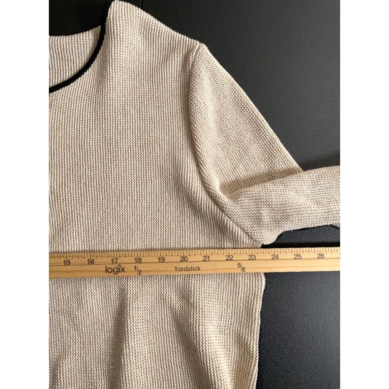 Vintage Tivoli Asymmetrical Cardigan Women's XL Beige Geometric Chunky-Knit Bohemian 90s Size XL / US 12-14 / IT 48-50 - 5 Thumbnail