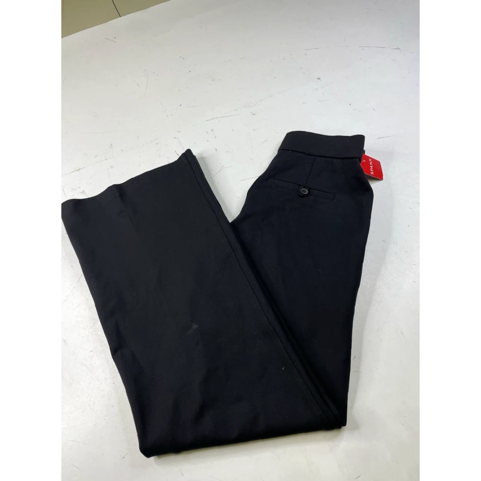 Spanx SPANX Pants Wide-Leg Ponte XS Black Elastic Waist Shaping Slimming High Rise Regular Dress Pants Women XS Size 26" / US 2 / IT 38 - 8 Thumbnail