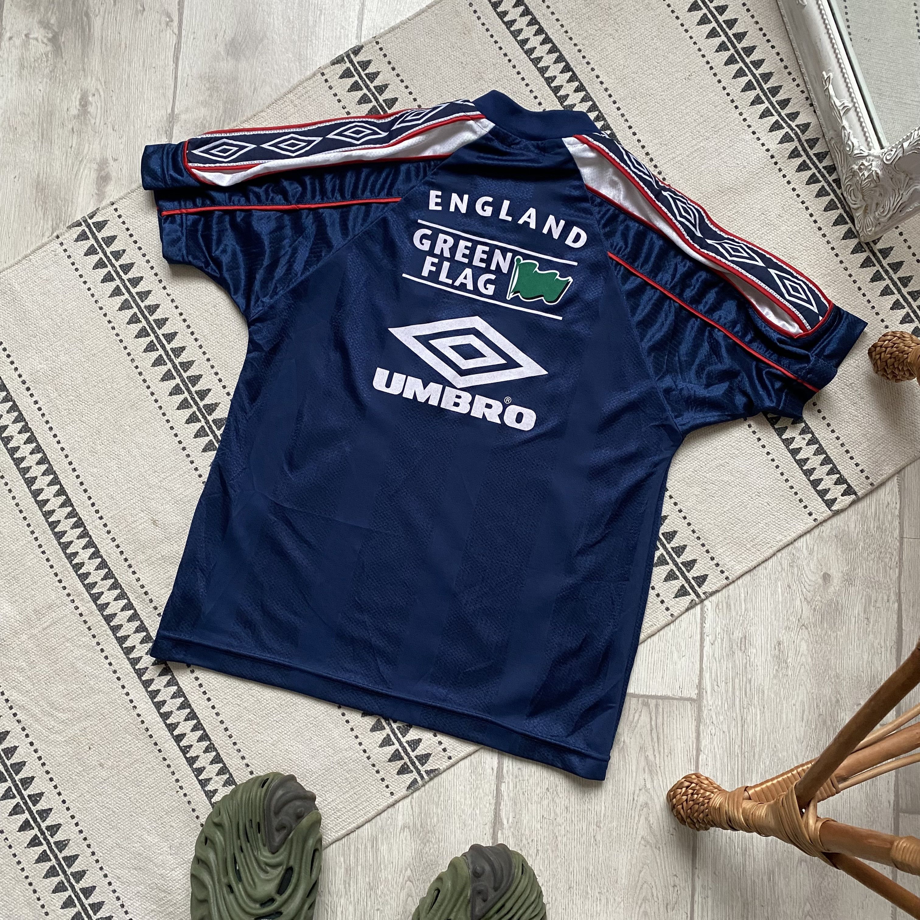 Umbro Vintage 90s Umbro England Soccer jersey Boys Green Flag Size US XXS / EU 40 - 7 Thumbnail