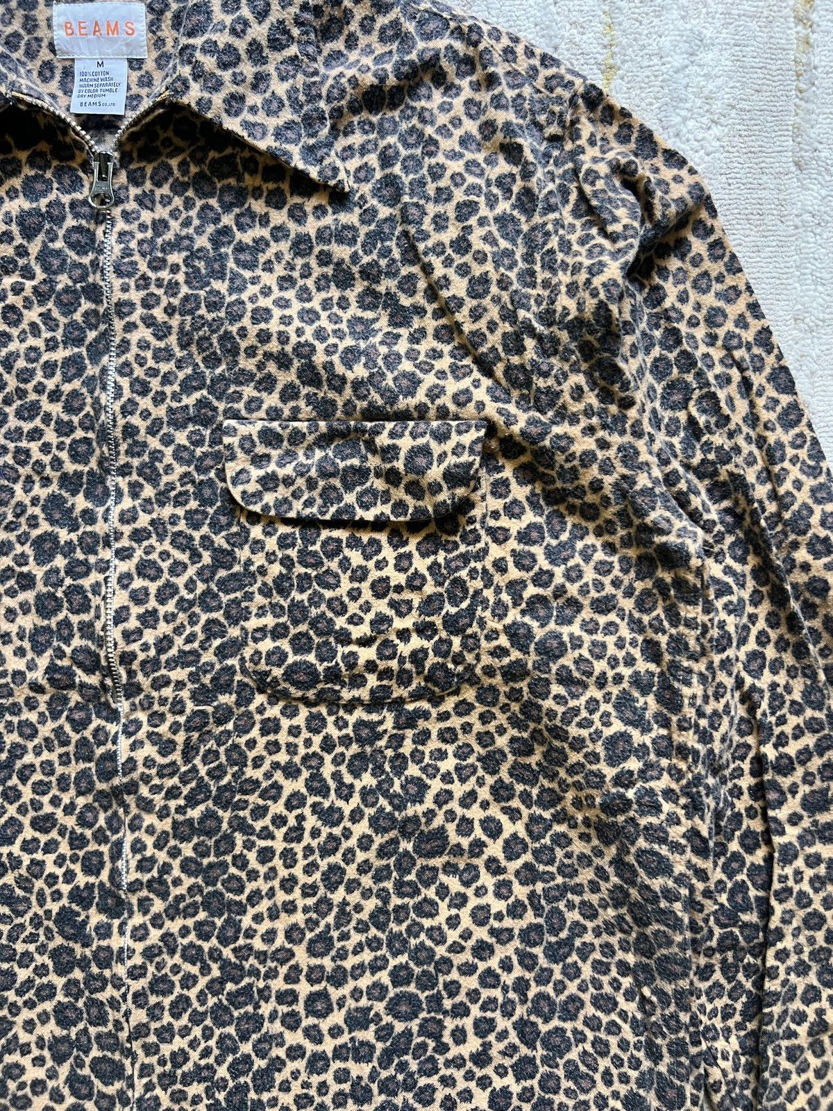Beams Plus × Beauty Beast Beams Zip Up Leopard Double Pocket Shirt Size US M / EU 48-50 / 2 - 6 Thumbnail