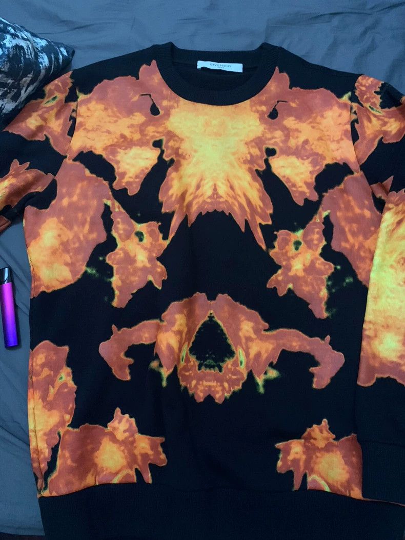 Givenchy Givenchy gvc Flame Hooded Sweatshirt Orange Size US XS / EU 42 / 0 - 1 Thumbnail