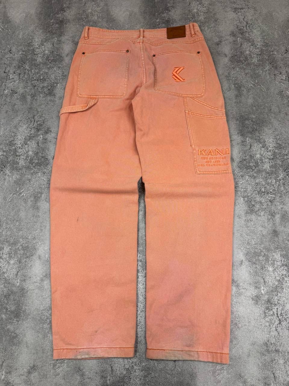 Karl Kani Karl Kani Men Orange Carpenter Denim Jeans Baggy Size L Size US 37 - 1 Thumbnail